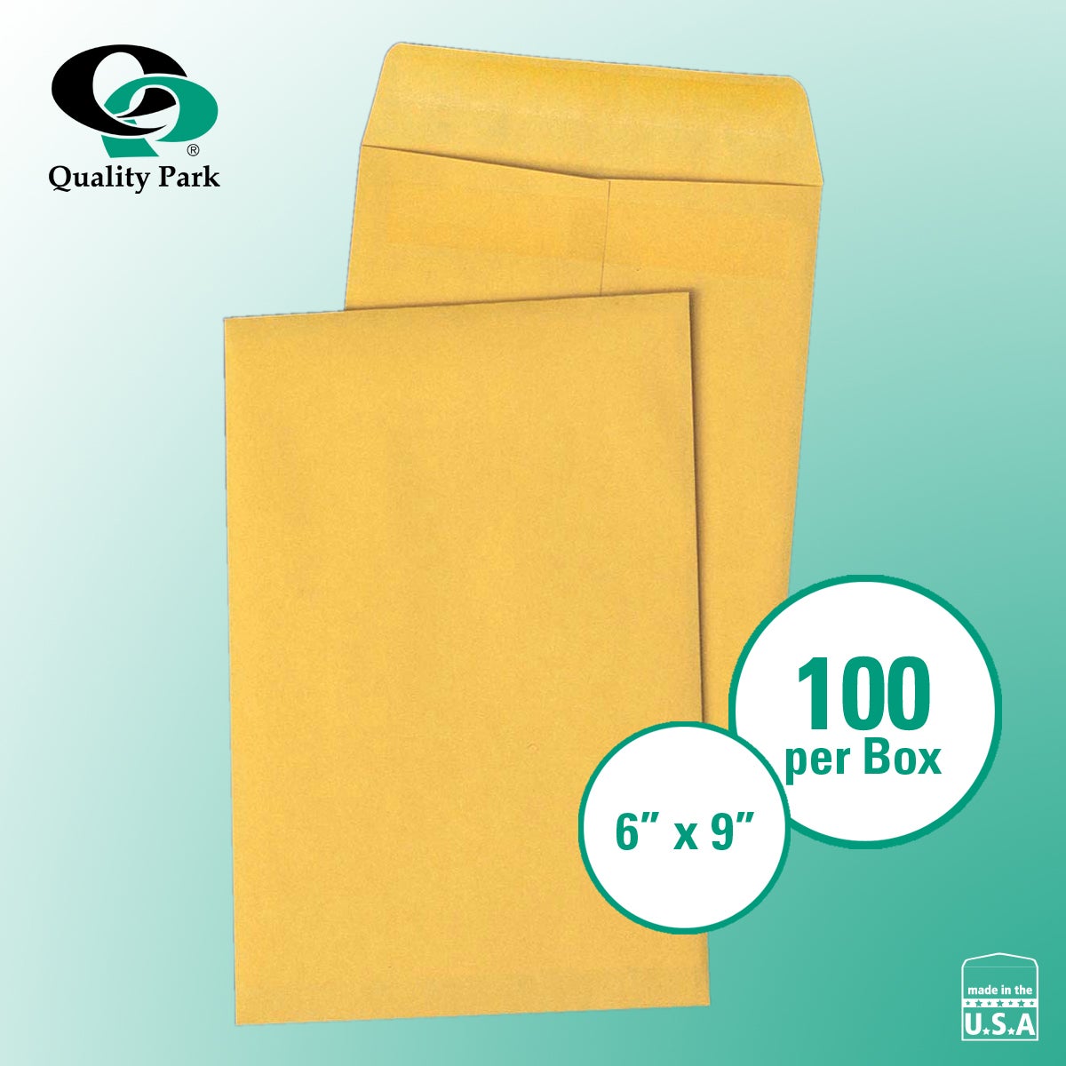 Quality Park Redi-Seal Catalog Envelope, 6x9, 28 lb, Kraft, 100 Count