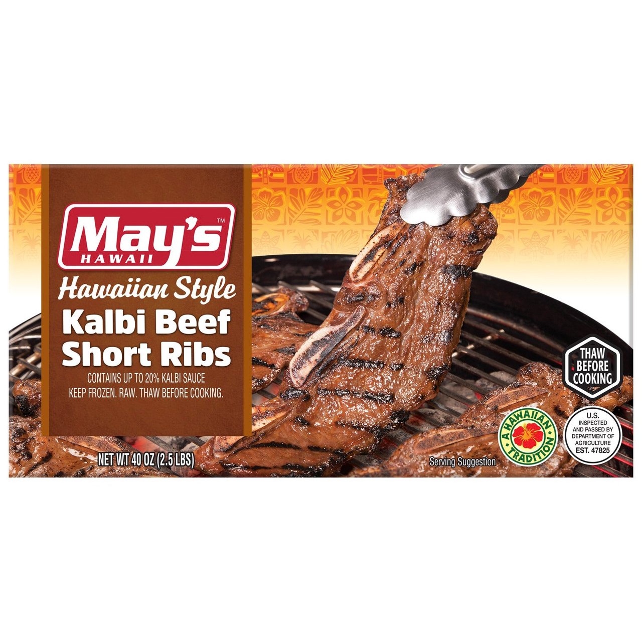 May's BBQ Short Ribs, 40 oz (2.5 lbs) - Image 1