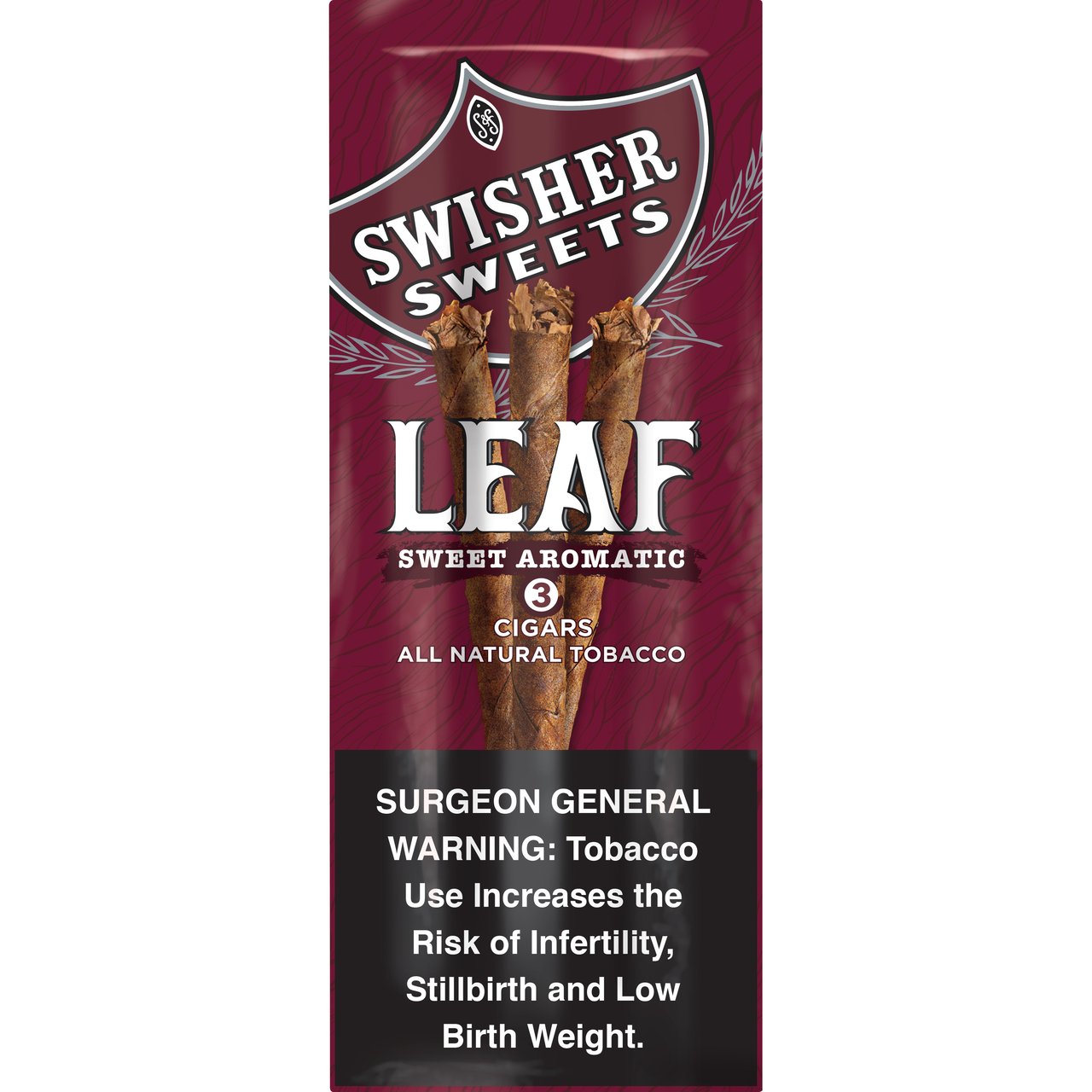 Swisher Sweets Leaf Sweet Aromatic Cigarillos, 10 Pouches/3 CT - Image 1