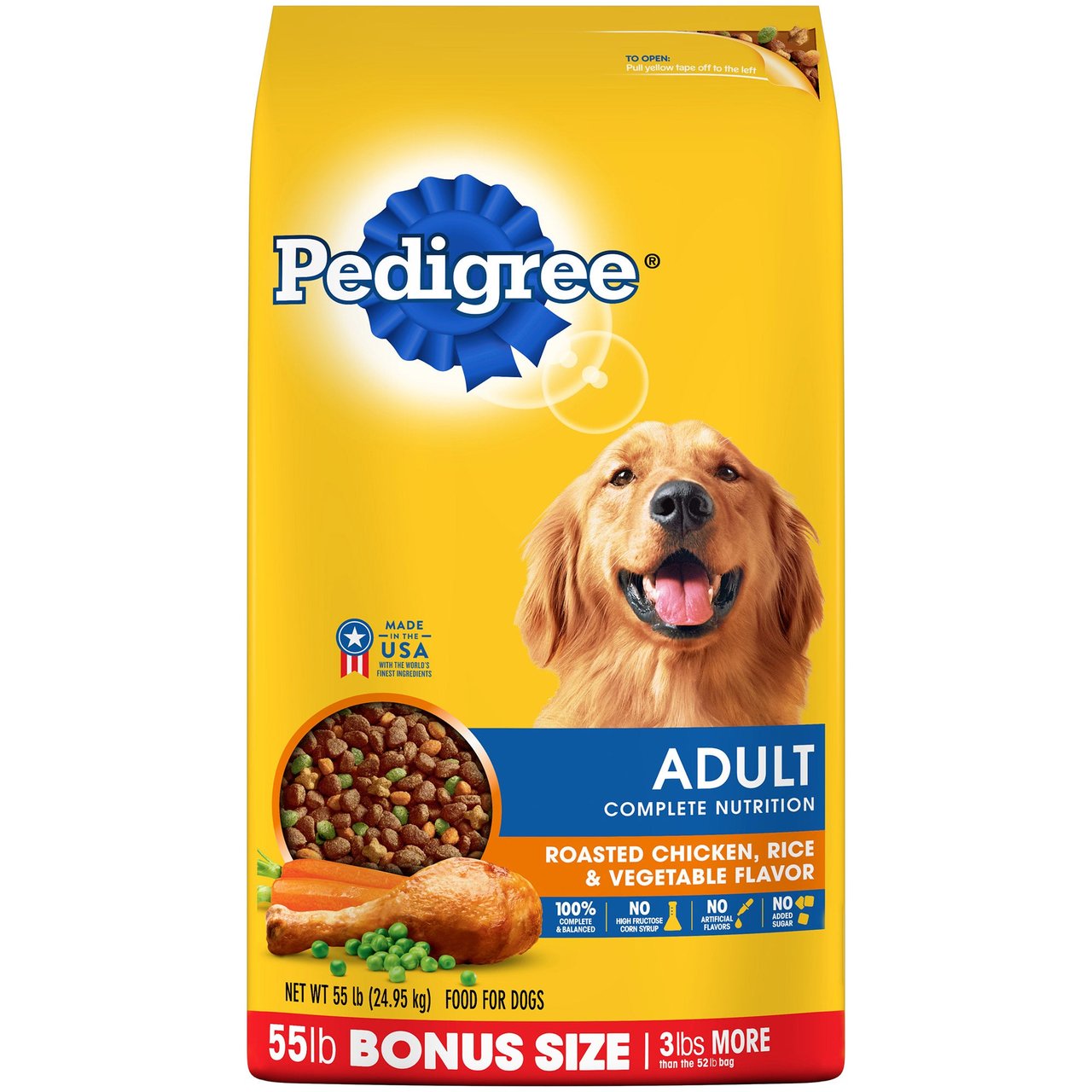 Pedigree Adult Complete Nutrition Dog Food 55 lb - Image 1