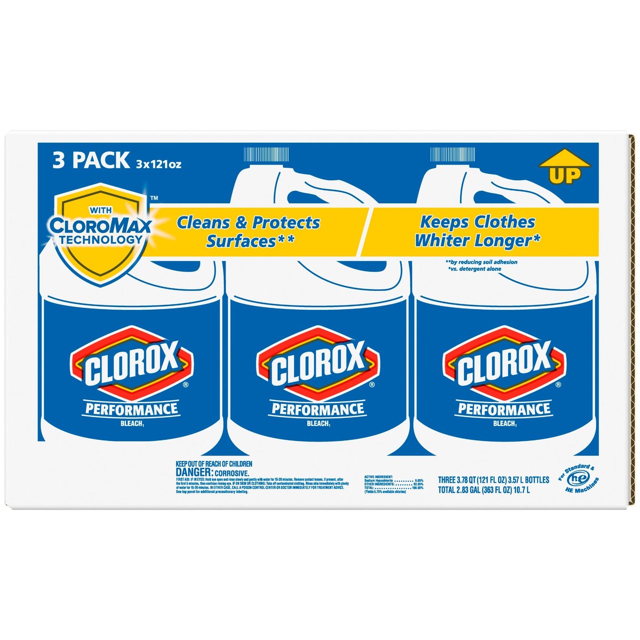 Clorox Performance Bleach 3-Pack, 121 fl oz Each - Image 1
