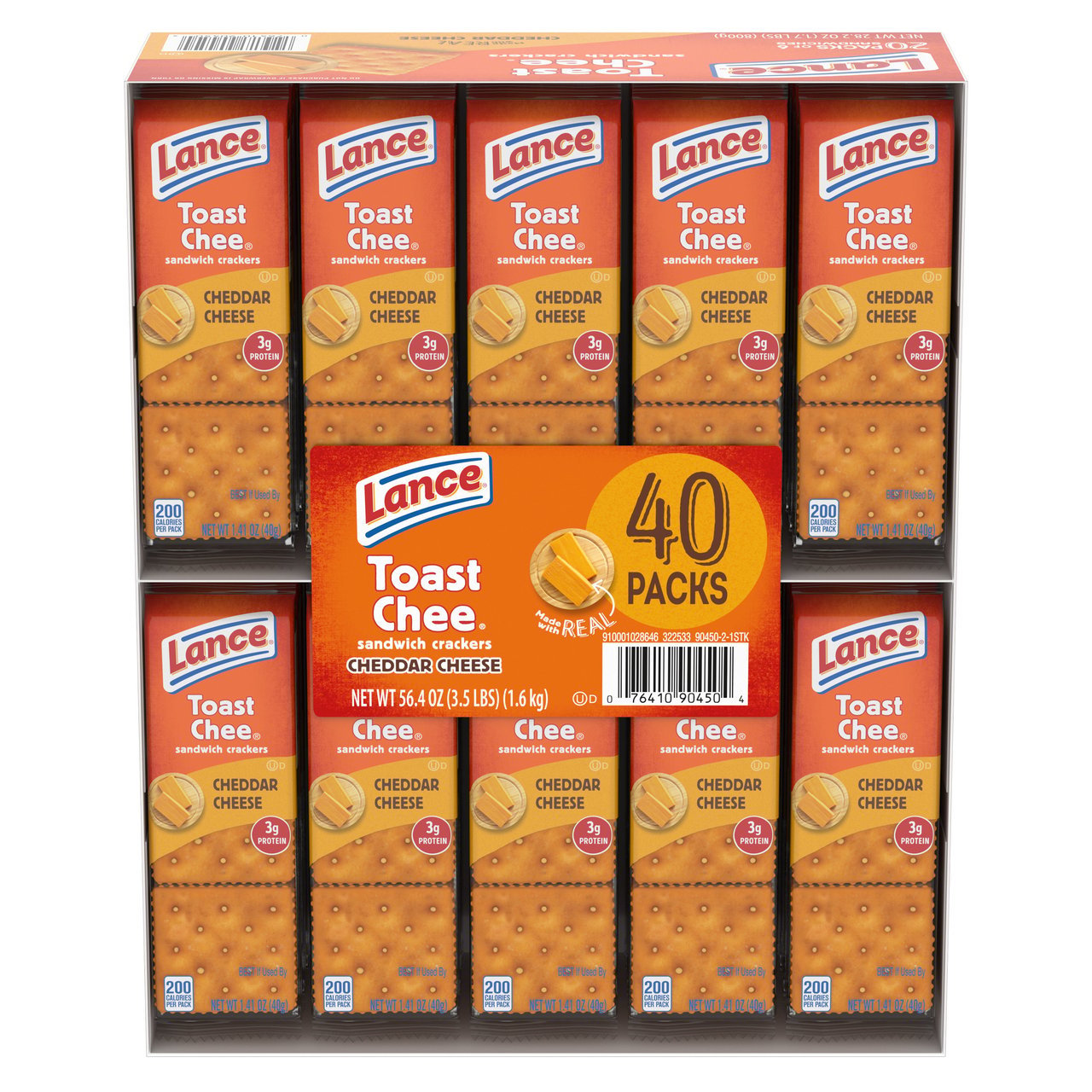 Lance ToastChee Cheddar Crackers 40 CT - Image 1