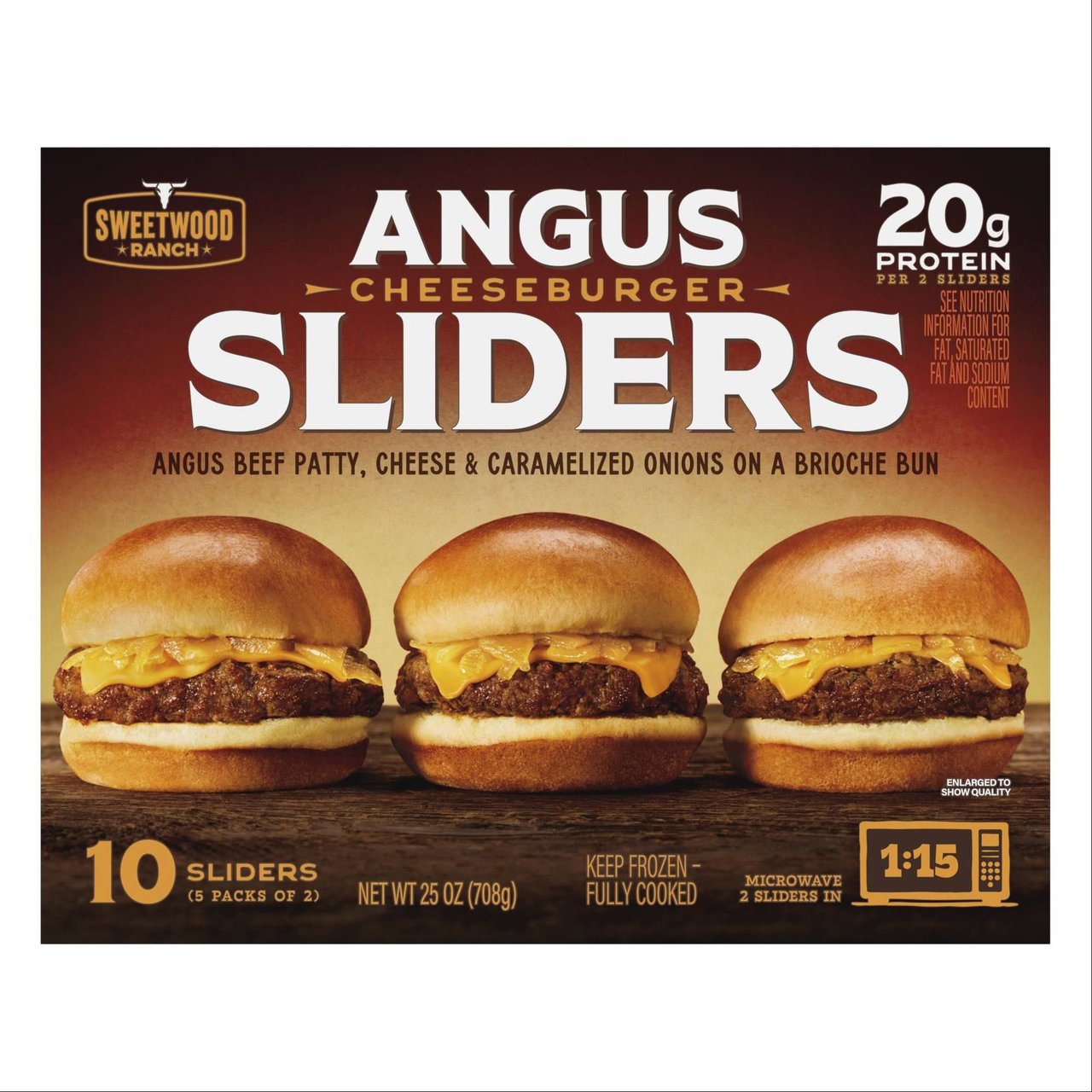 Sweetwood Ranch Angus Cheeseburger Sliders 10/2.5 oz - Image 1