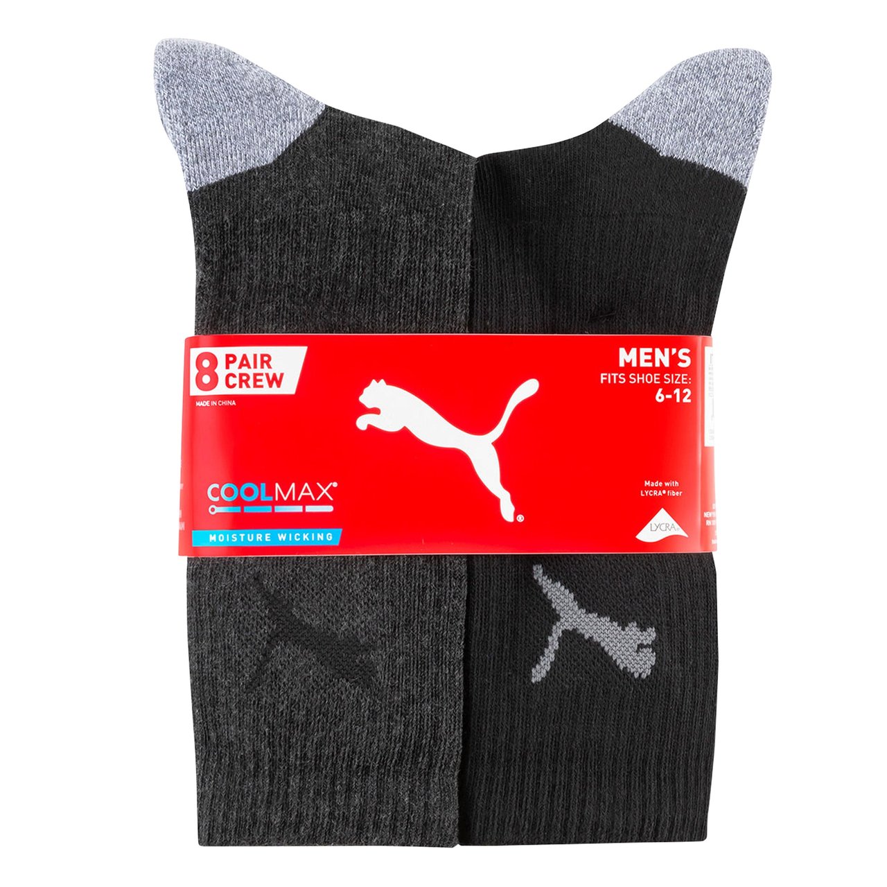 PUMA Men's Crew Sock, 8-Pair - Image 1
