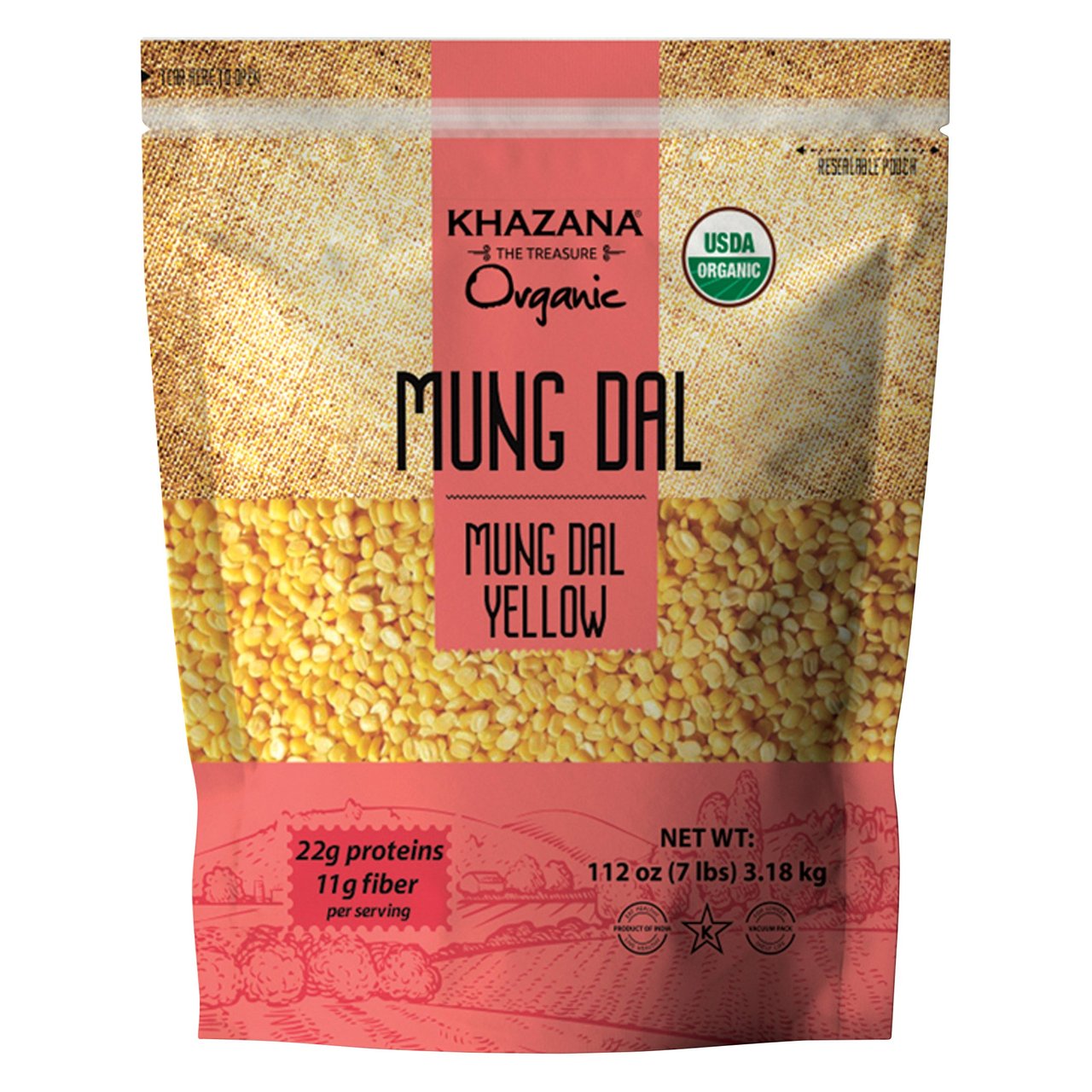Organic Khazana Mung Dal 7 Pounds - Image 1