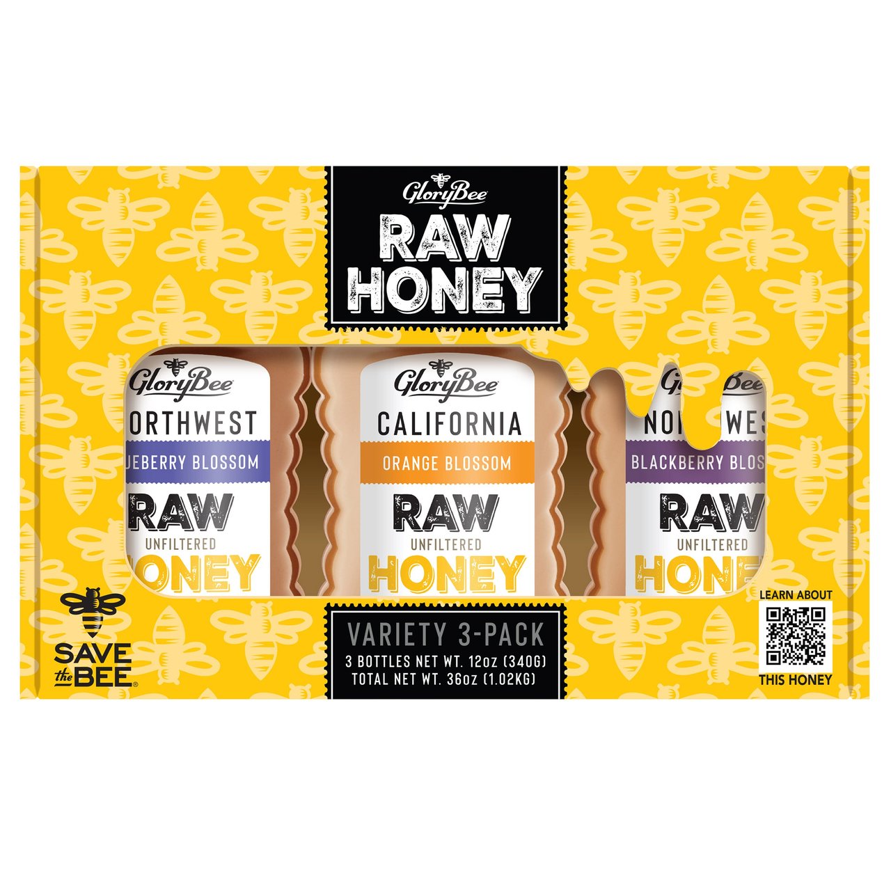 GloryBee Honey Variety Pack 3/12 oz - Image 1
