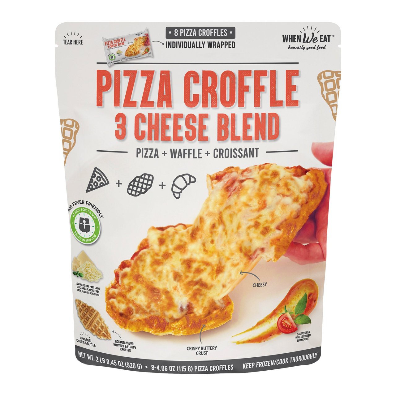 When We Eat Pizza Croffle, Three Cheese Blend - 8 Count (4.06 oz each) - Image 1
