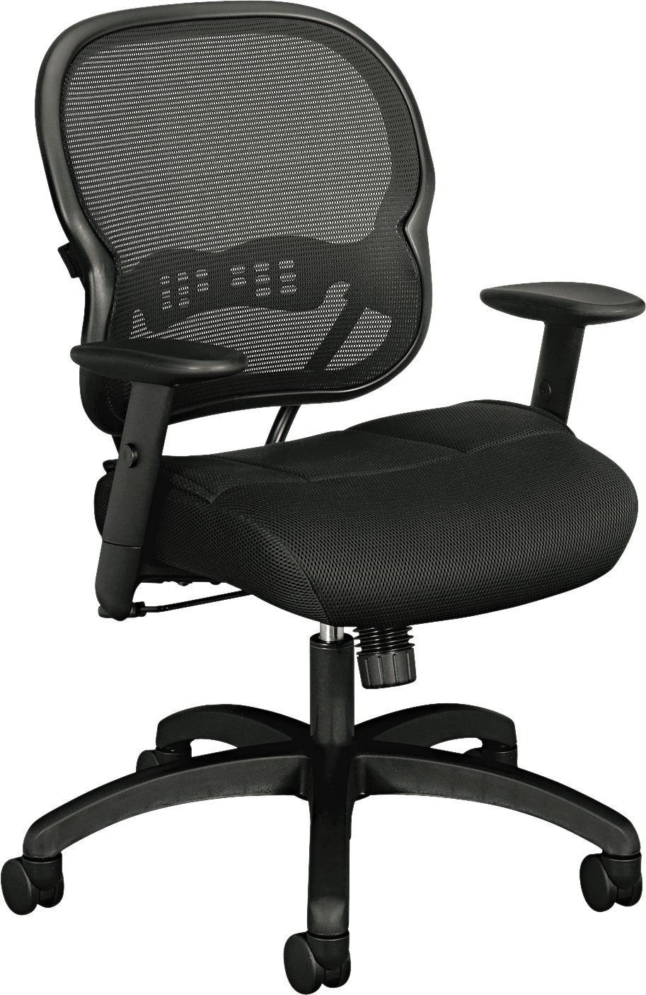 Basyx by HON VL712 Mesh Mid-Back Swivel/Tilt Work Chair, Black