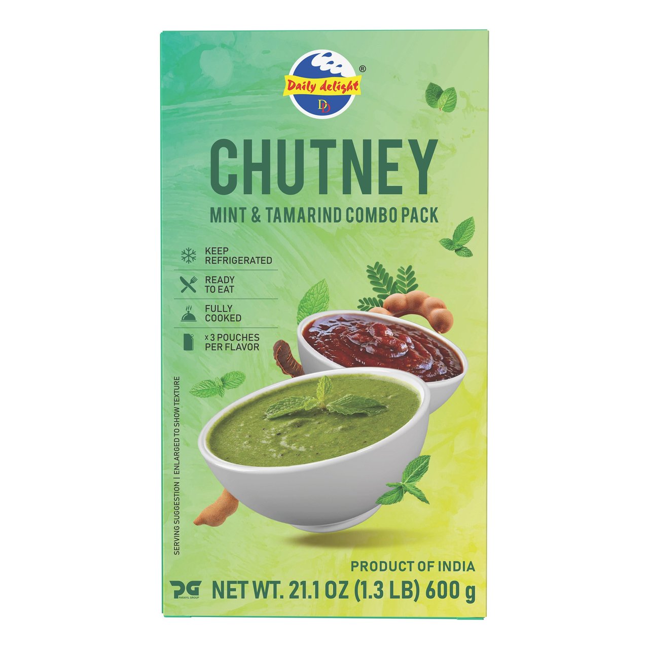 Daily Delight Chutney Mint & Tamarind 6/3.52 oz - Image 1