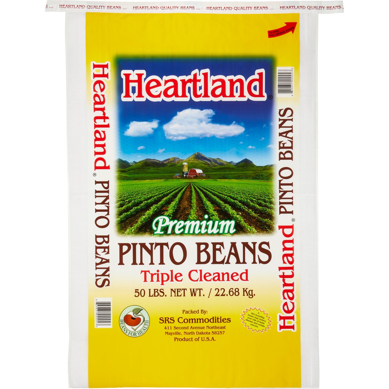 Heartland Premium Pinto Beans, Triple Cleaned, 50 lb - Image 1