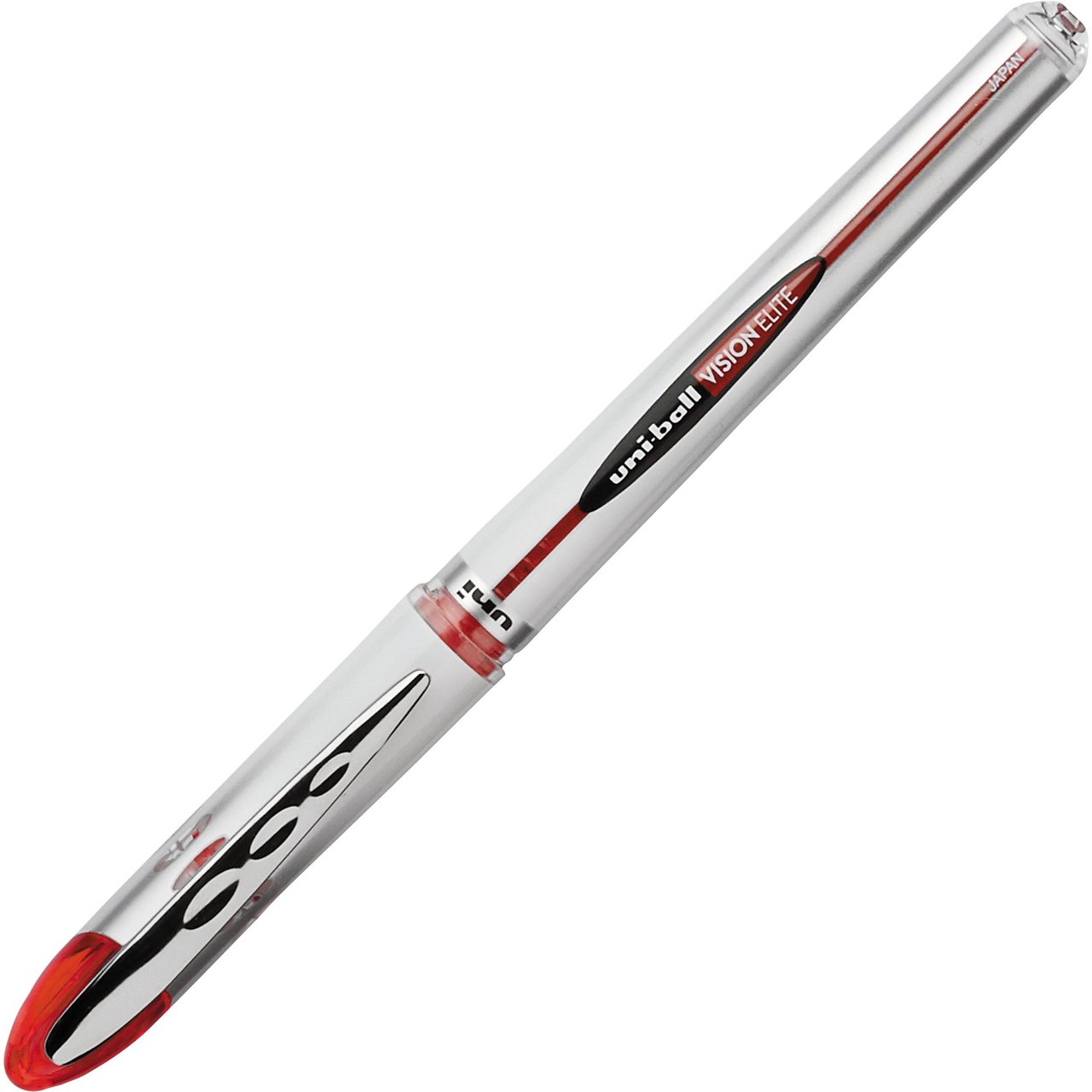 uni-ball Vision Elite Fine Point Rollerball Pen, Red Ink, 6-Count - Image 1