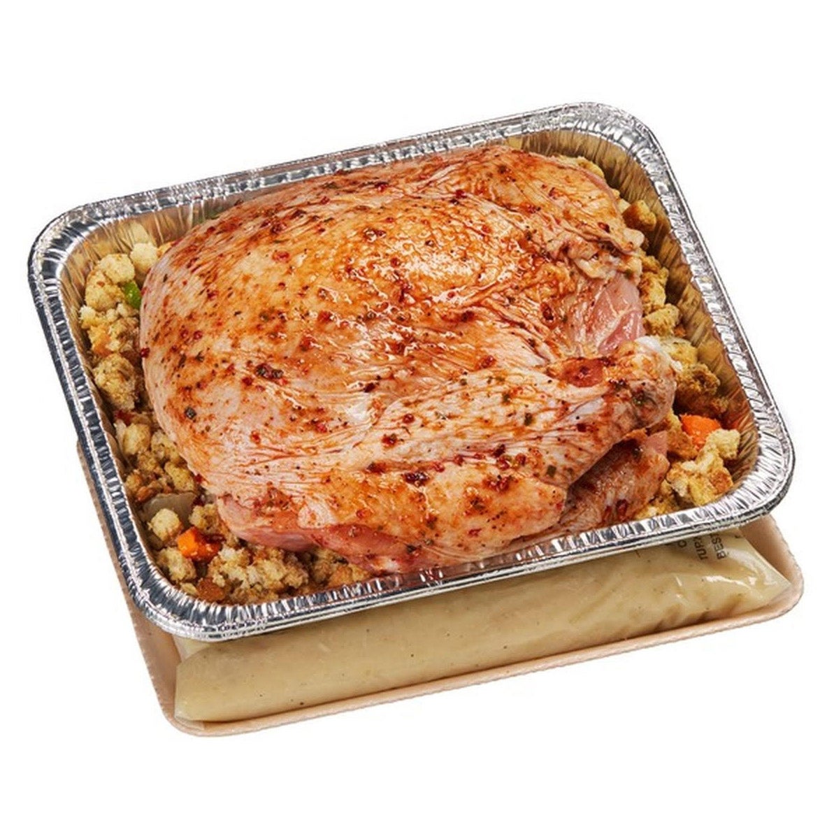 Seasoned Turkey Breast with Stuffing & Gravy