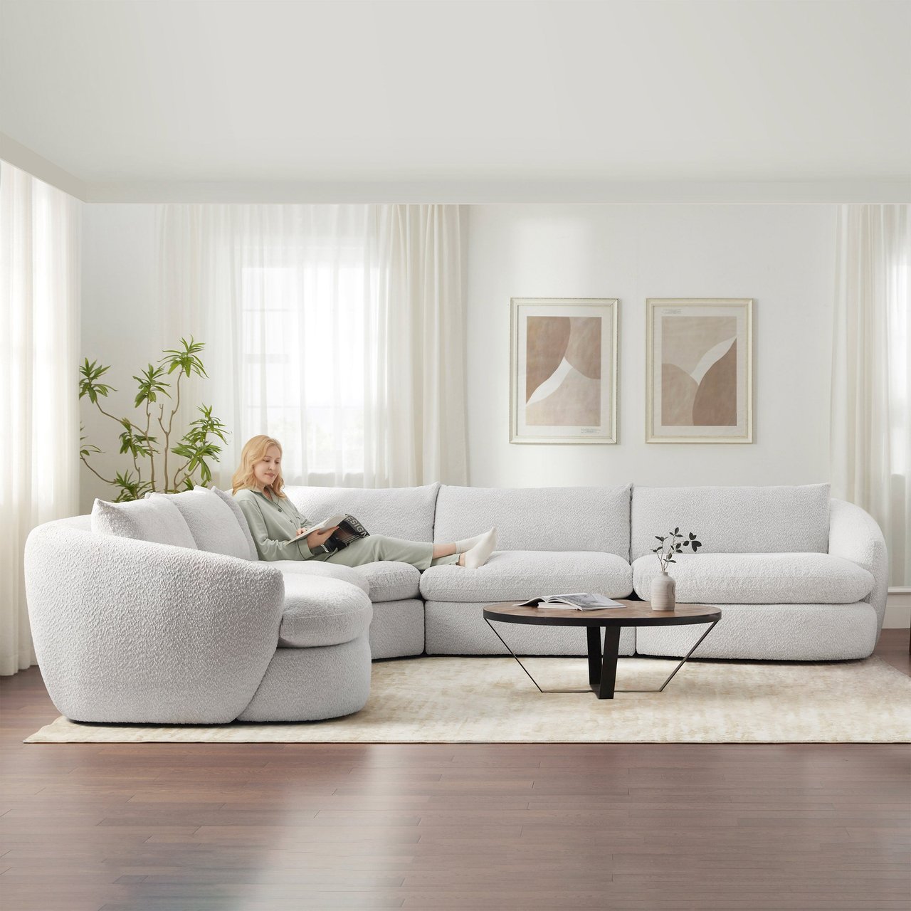 Aiden & Ivy Holley Fabric Sectional - Image 1