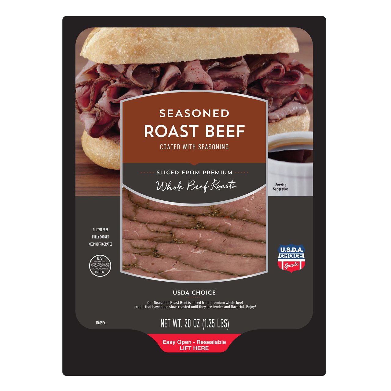 Kirkland Signature Seasoned Roast Beef, 1.25 Pounds - Image 1