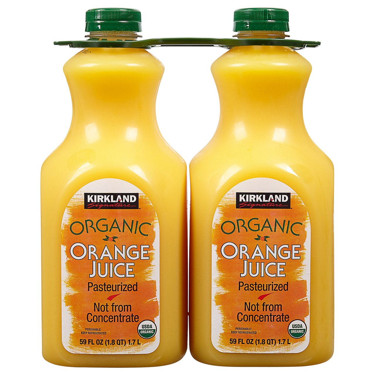 Kirkland Signature Organic Orange Juice, 2/59 oz - Image 1