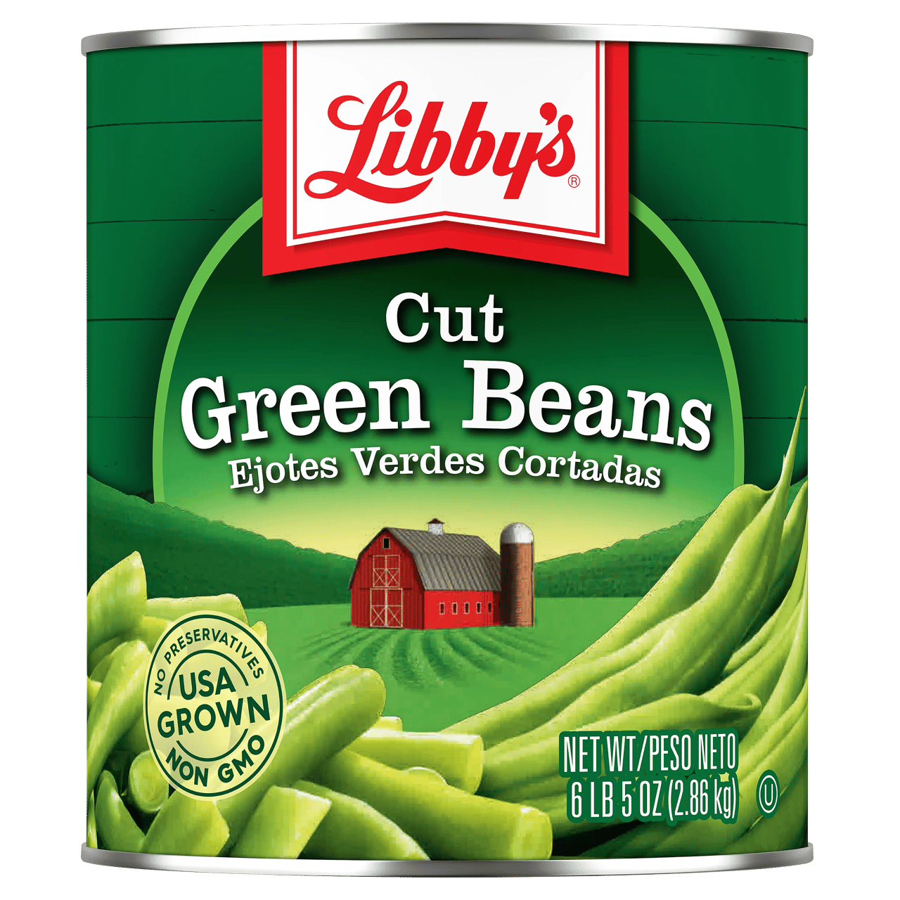 Libby's Cut Green Beans, #10 Can, 6 lbs 5 oz - Image 1