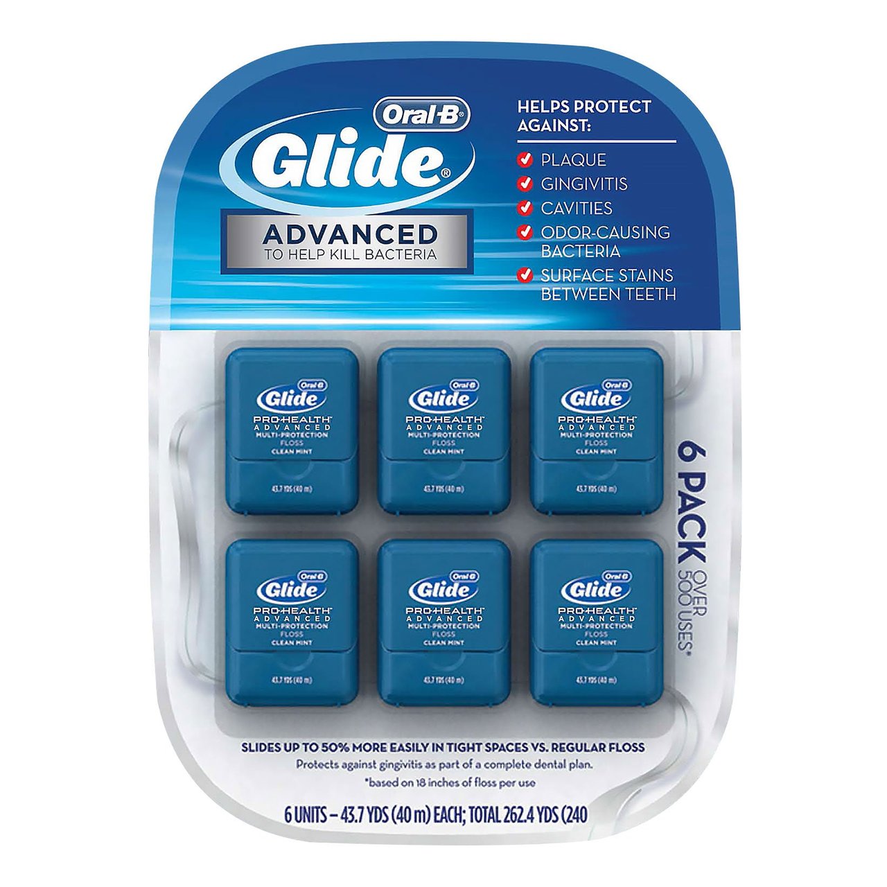 Oral-B Glide Pro-Health Advanced Multi-Protection Floss, 6-Pack - Image 1