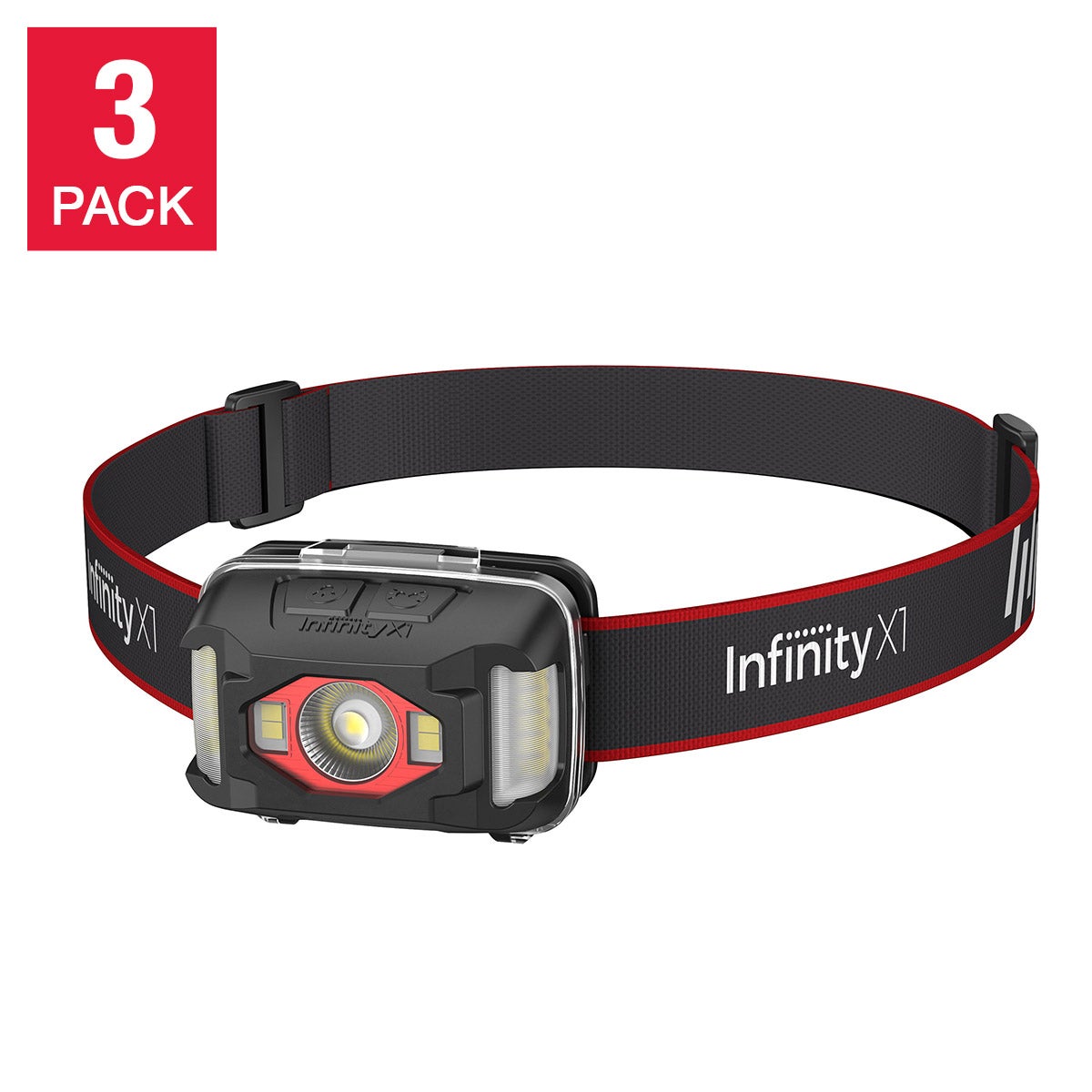 Infinity X1 700L Dual Power LED Headlamp, 3-Pack - Image 1