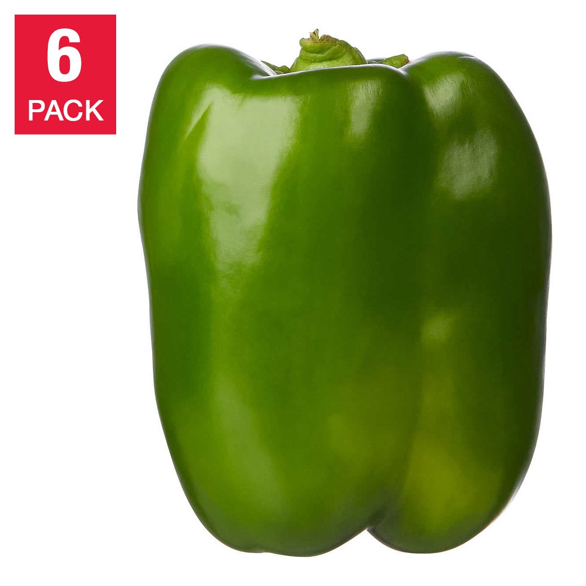 Green Bell Peppers, 6 Count, Grown in Hawaii