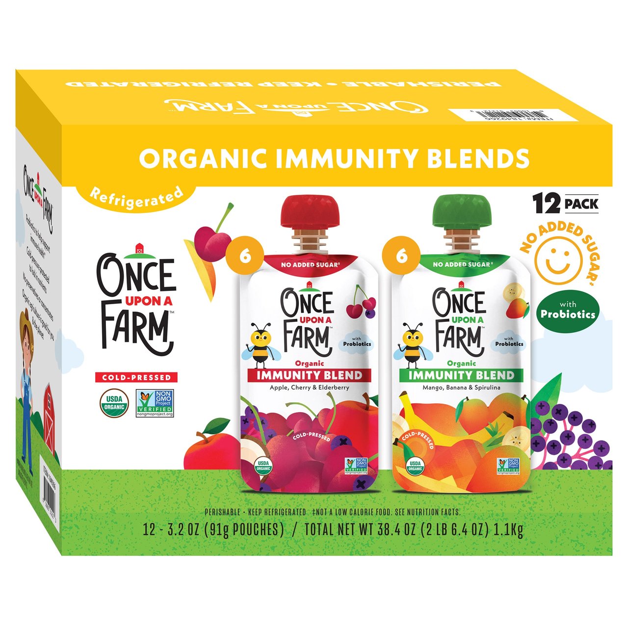 Once Upon a Farm Organic Immunity Blend 12/3.2 Ounce Packages - Image 1