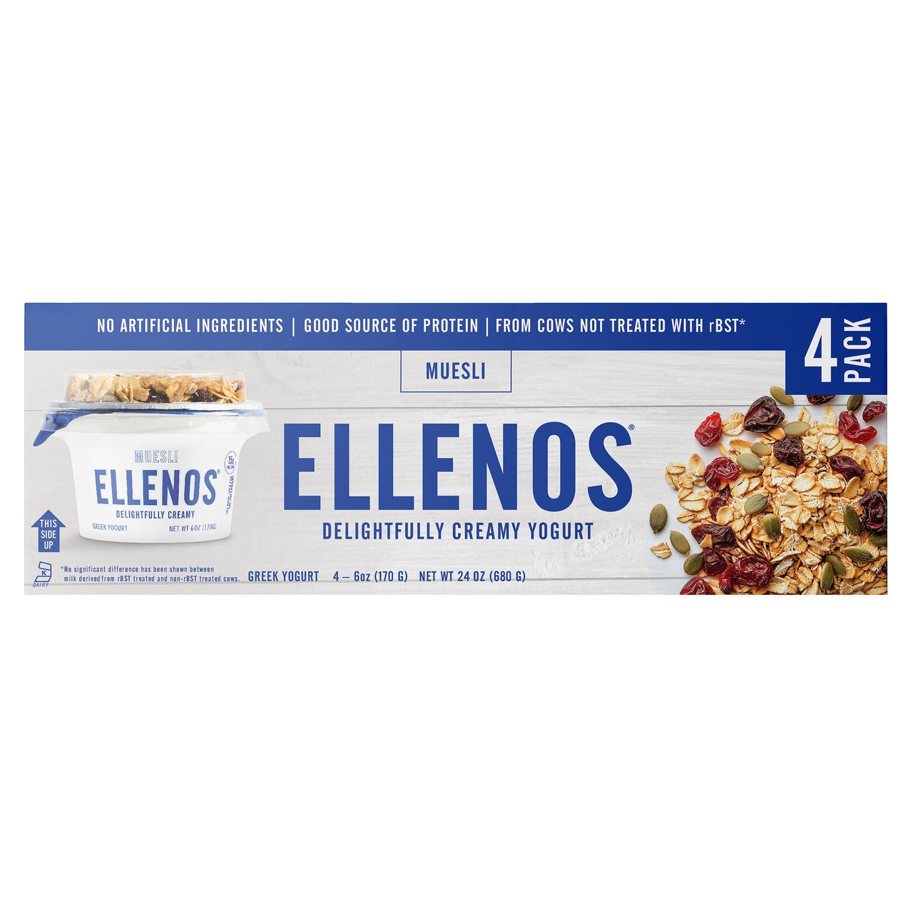 Ellenos Muesli Yogurt 4/6 oz - Image 1