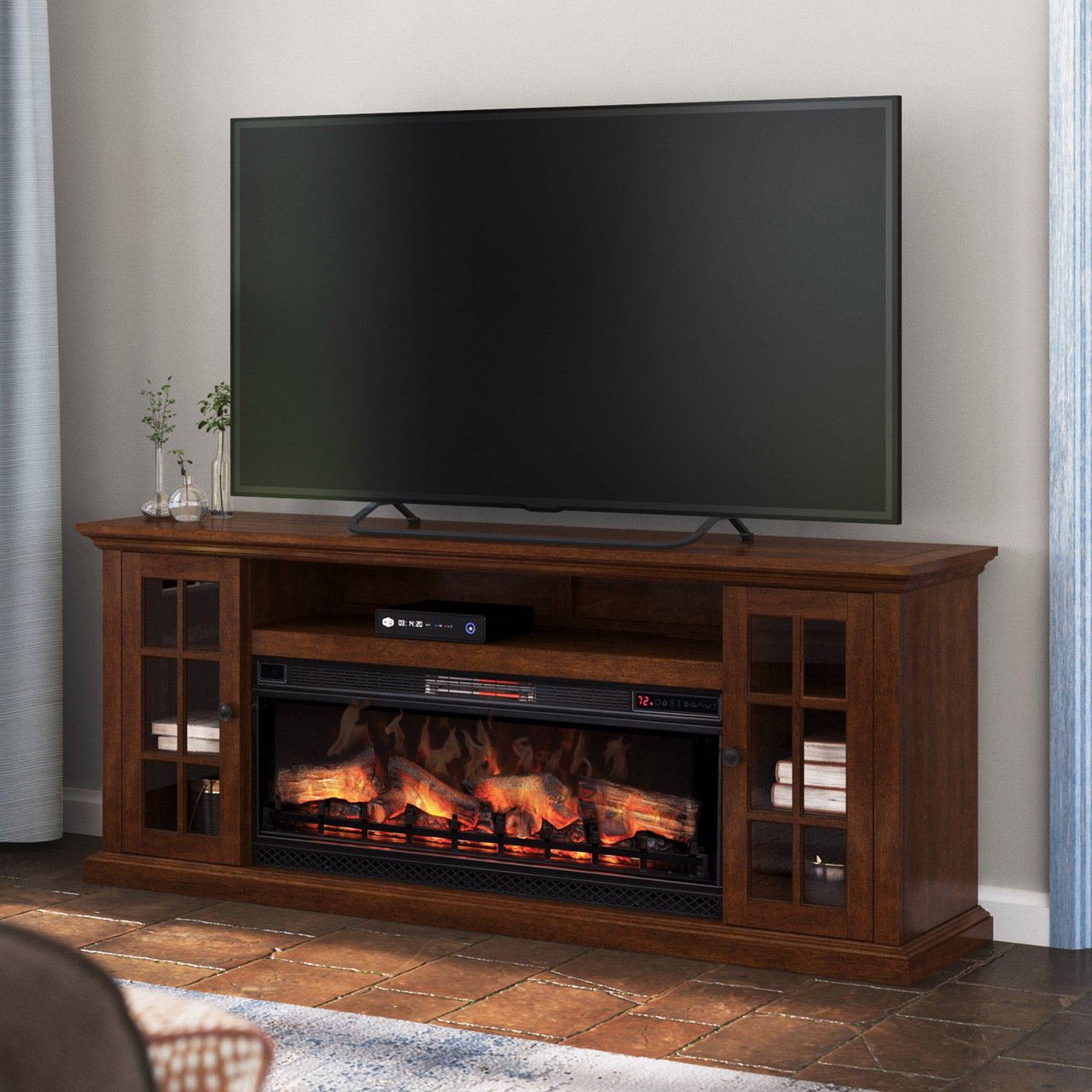 Tresanti Grant 72" Fireplace Console - Image 1