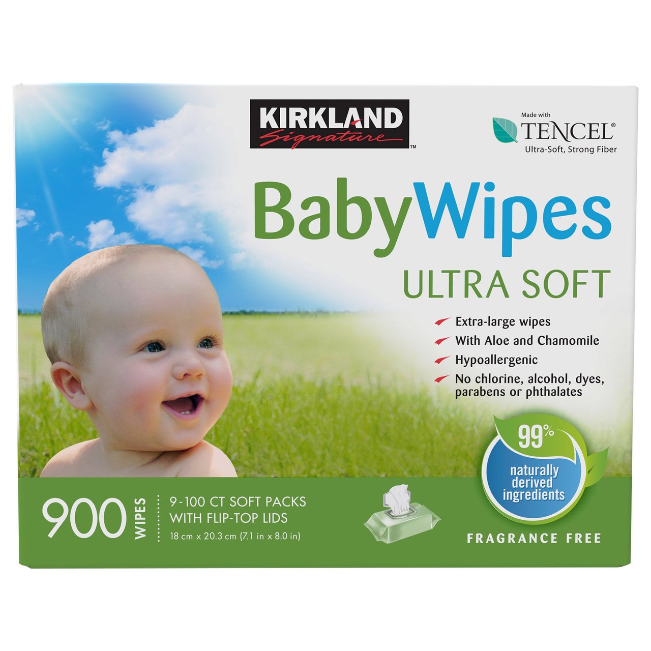 Kirkland Signature Baby Wipes 900 CT - Image 1