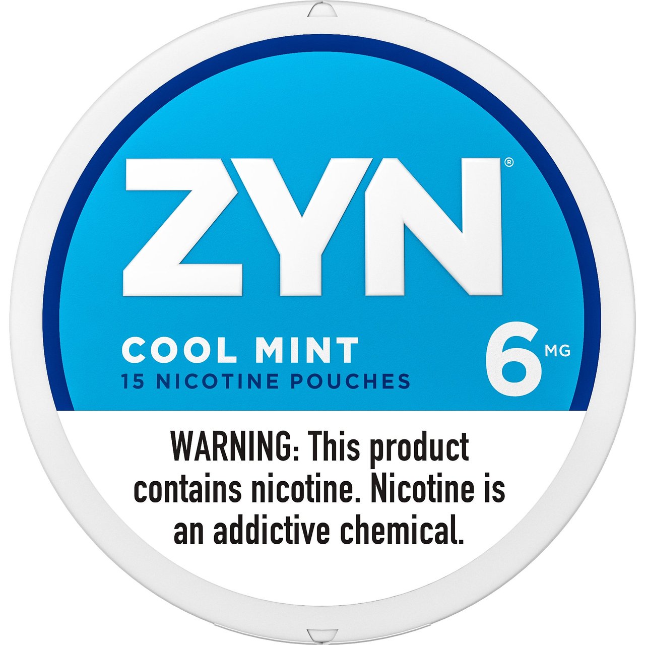 ZYN Cool Mint Nicotine Pouches 6mg, 5 Cans - Image 1