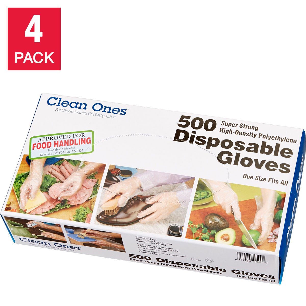 Clean Ones Disposable Gloves 4/500 CT - Image 1
