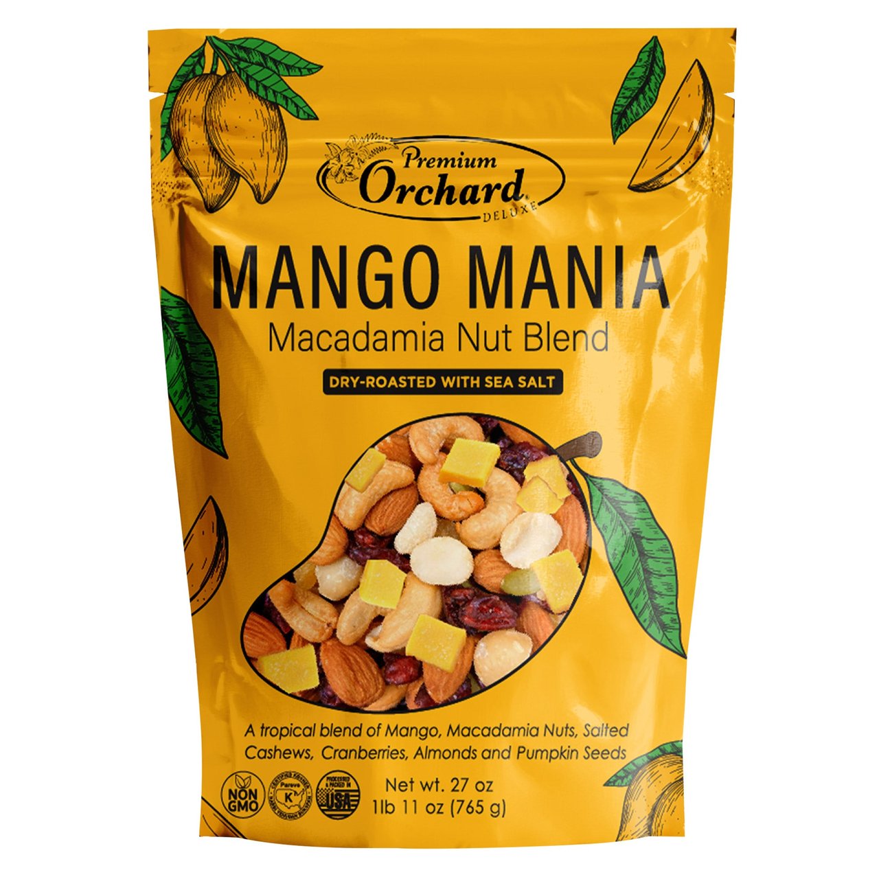 Premium Orchard Mango Macadamia Nut Mix 27 oz - Image 1