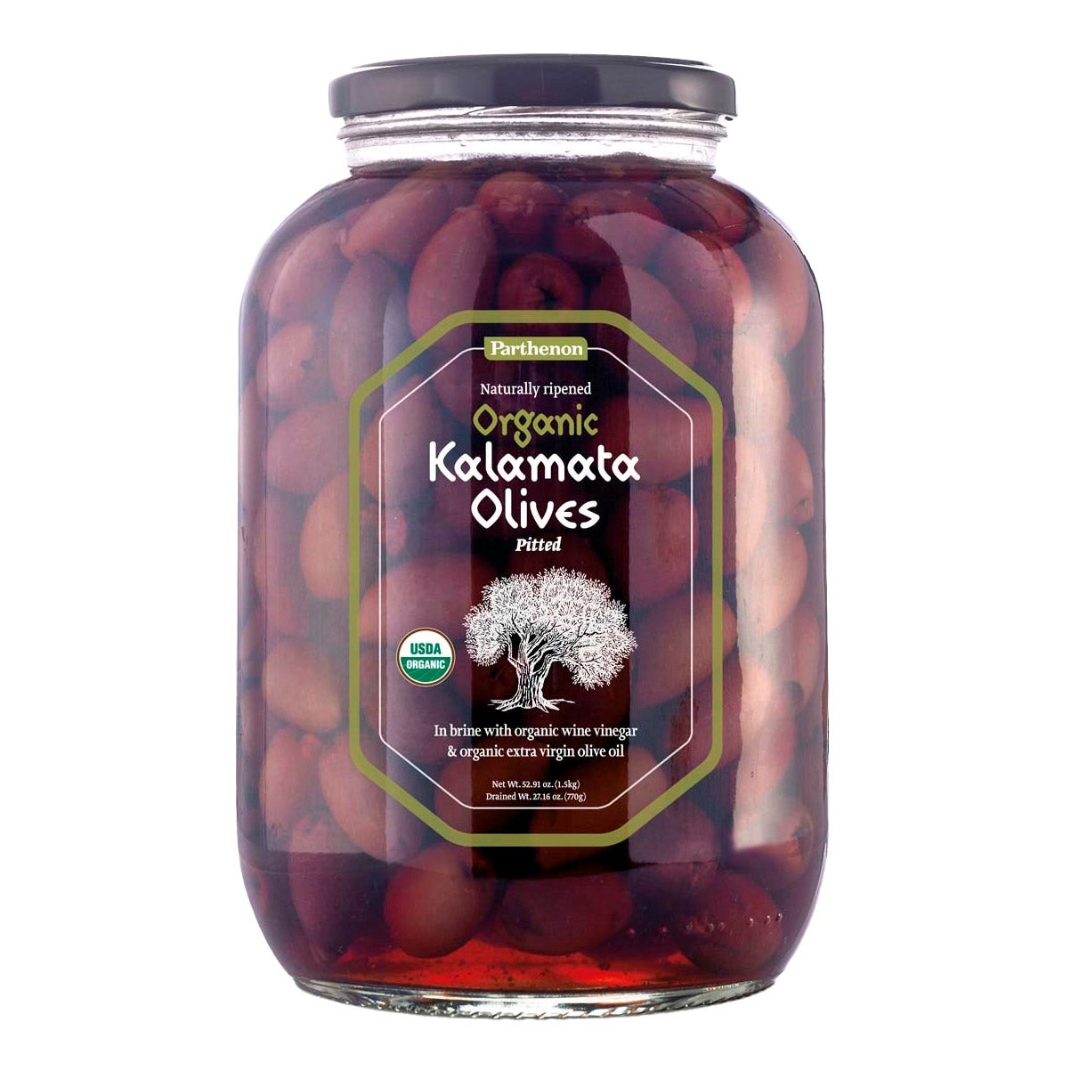 Parthenon Organic Kalamata Olives 52.91 oz - Image 1