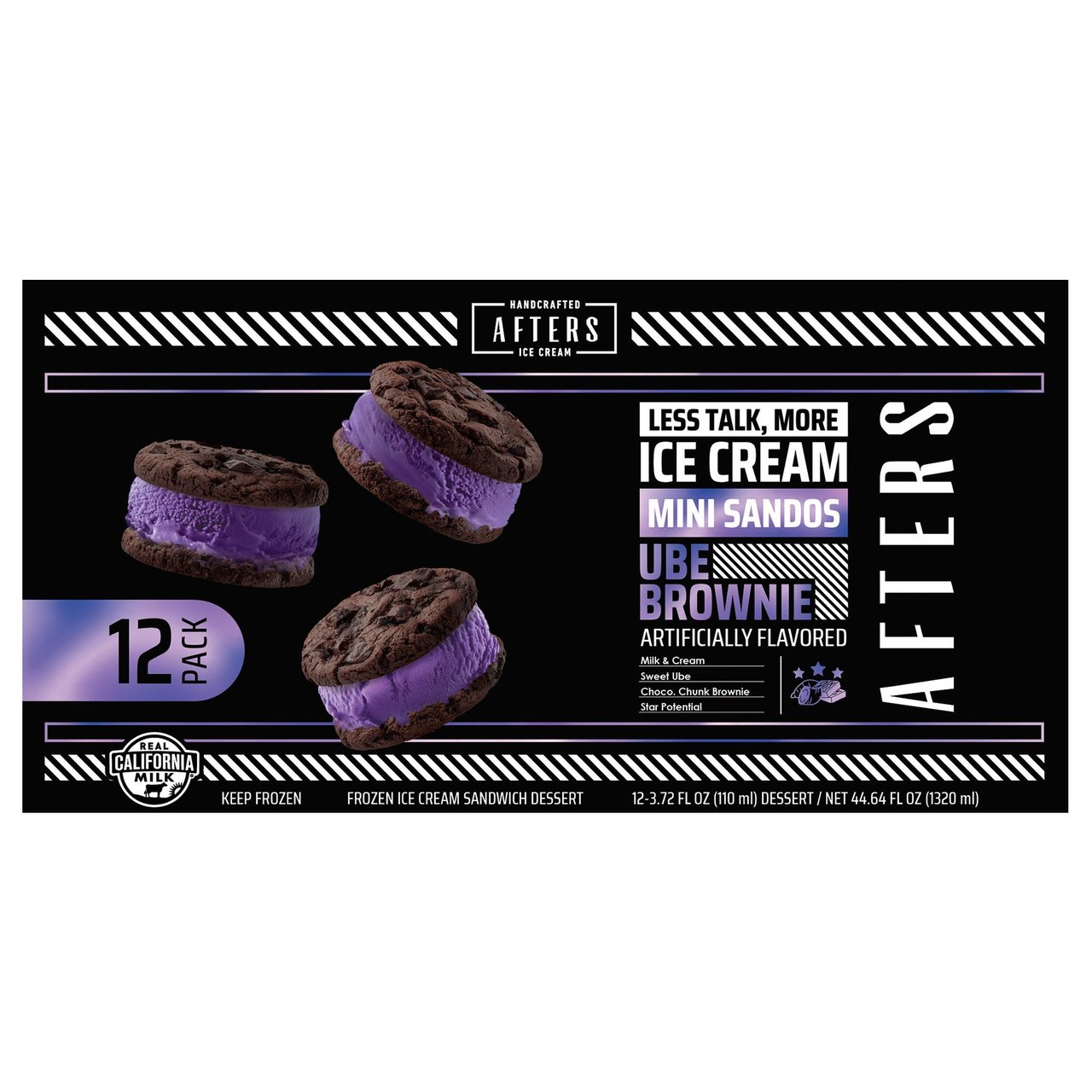 Afters Ice Cream Ube Brownie Mini Sando 12 / 3.72 oz - Image 1