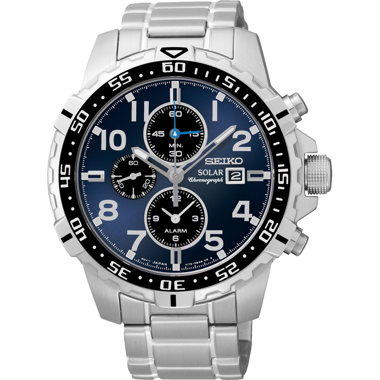 Seiko Solar Men's Chronograph Stainless Steel Watch