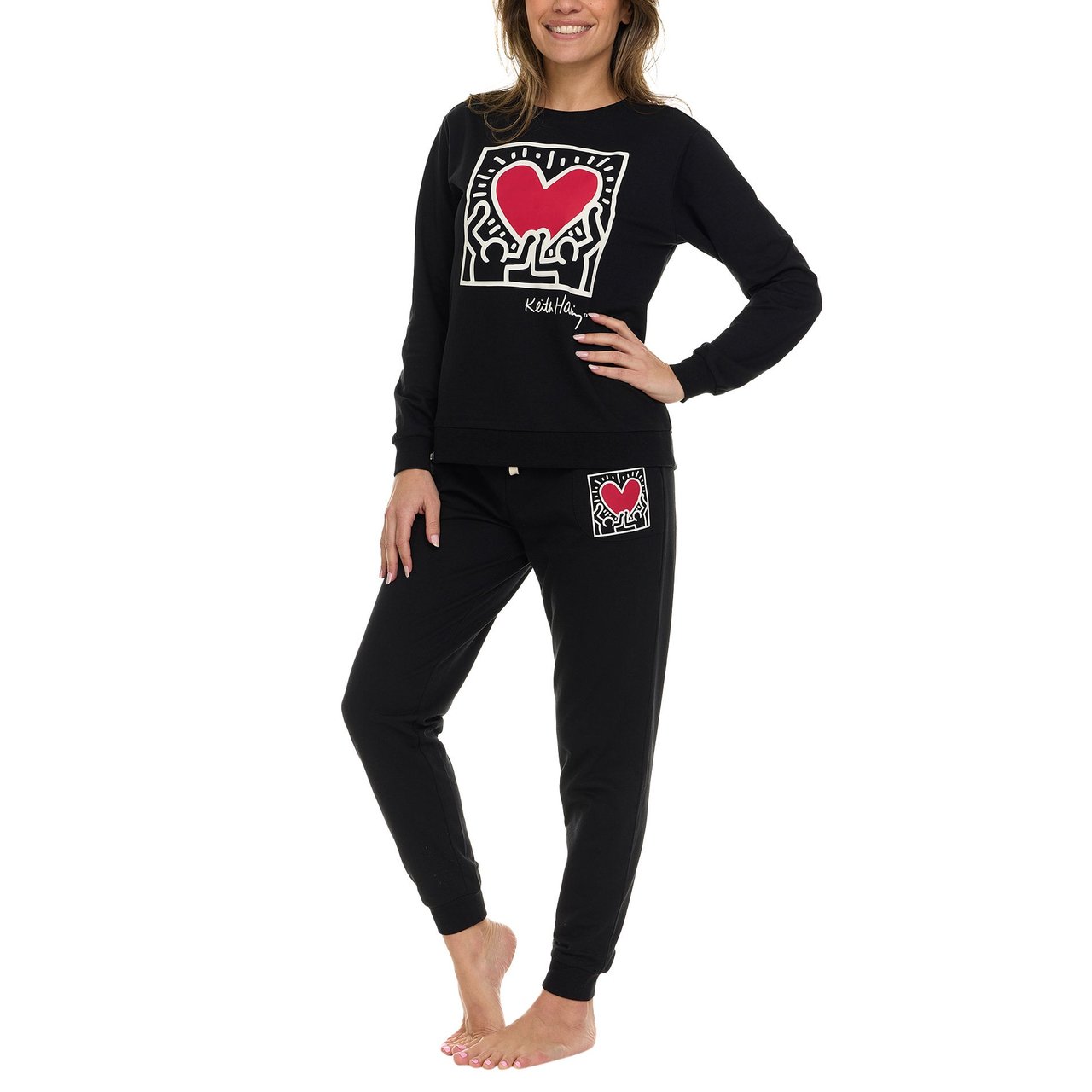 Keith Haring Women's Crew & Jogger Lounge Set - Image 1