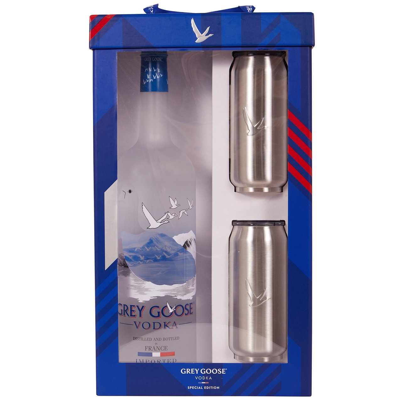 Grey Goose Vodka with 2 Tumblers, France 1.75L - Image 1