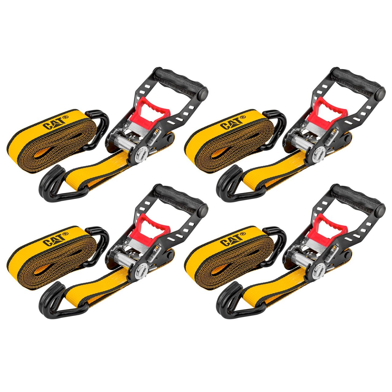 CAT Ratchet Tie Downs 1.5" x 16' 4-Piece Set - Image 1