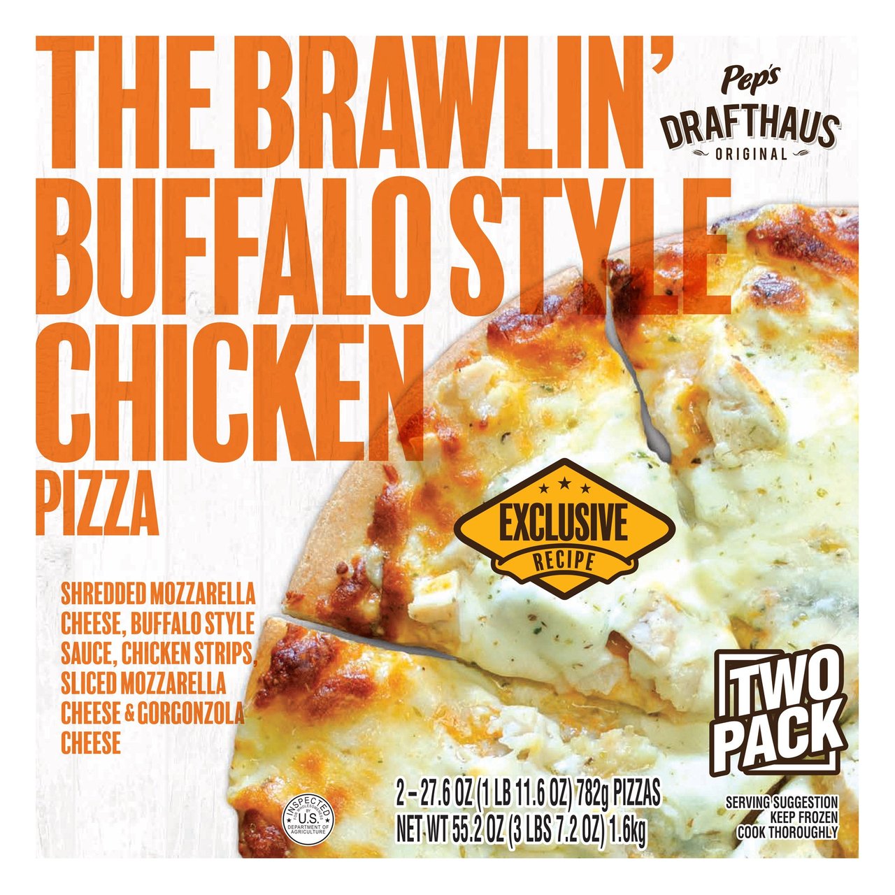 Pep's Brawlin' Buffalo Chicken Pizza 2/27.6 oz - Image 1