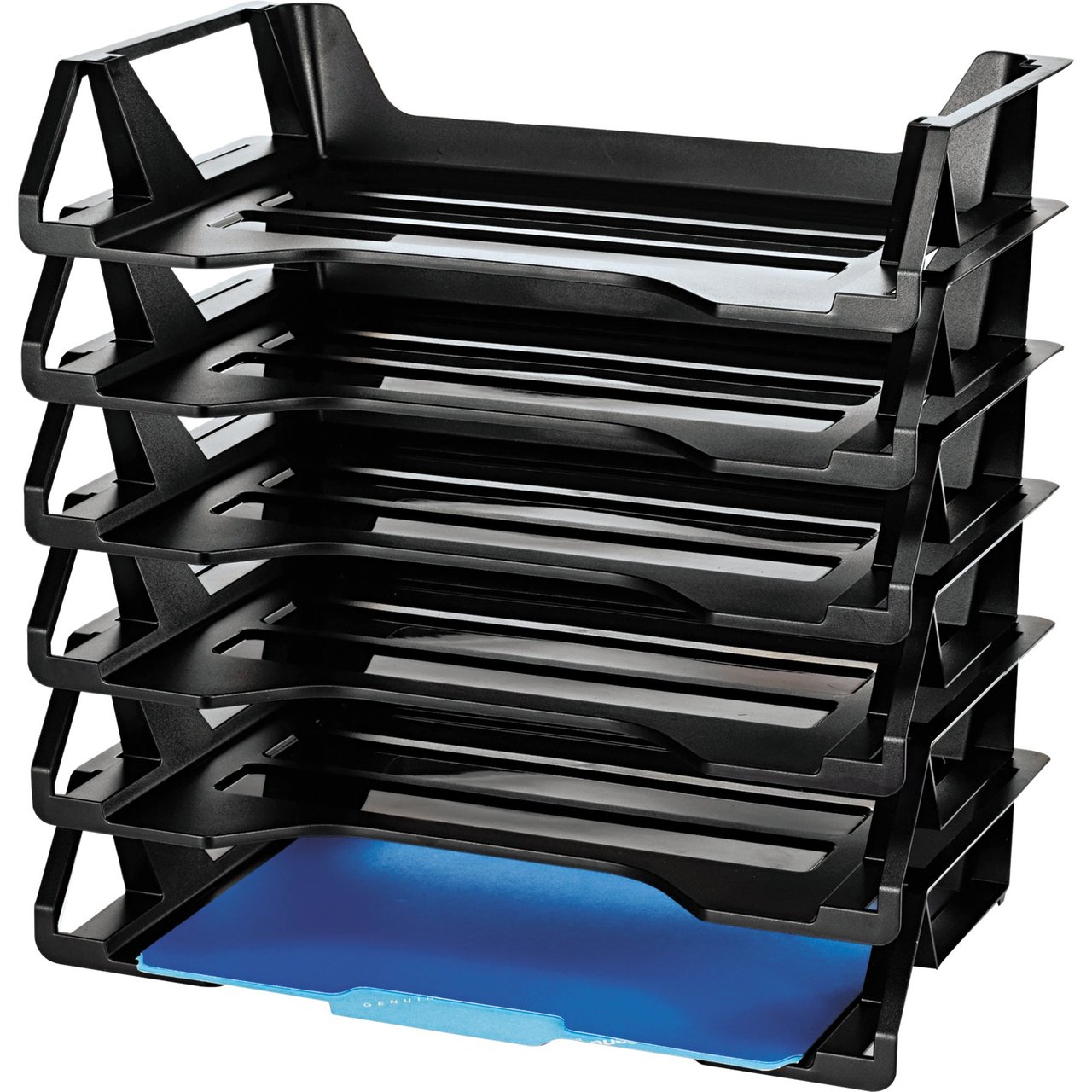 OIC Side Load Desk Trays OIC26212 Black 6-Pack
