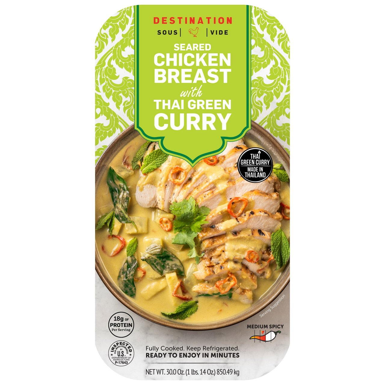 Cuisine Solutions Thai Green Curry 32 Ounce Container - Image 1