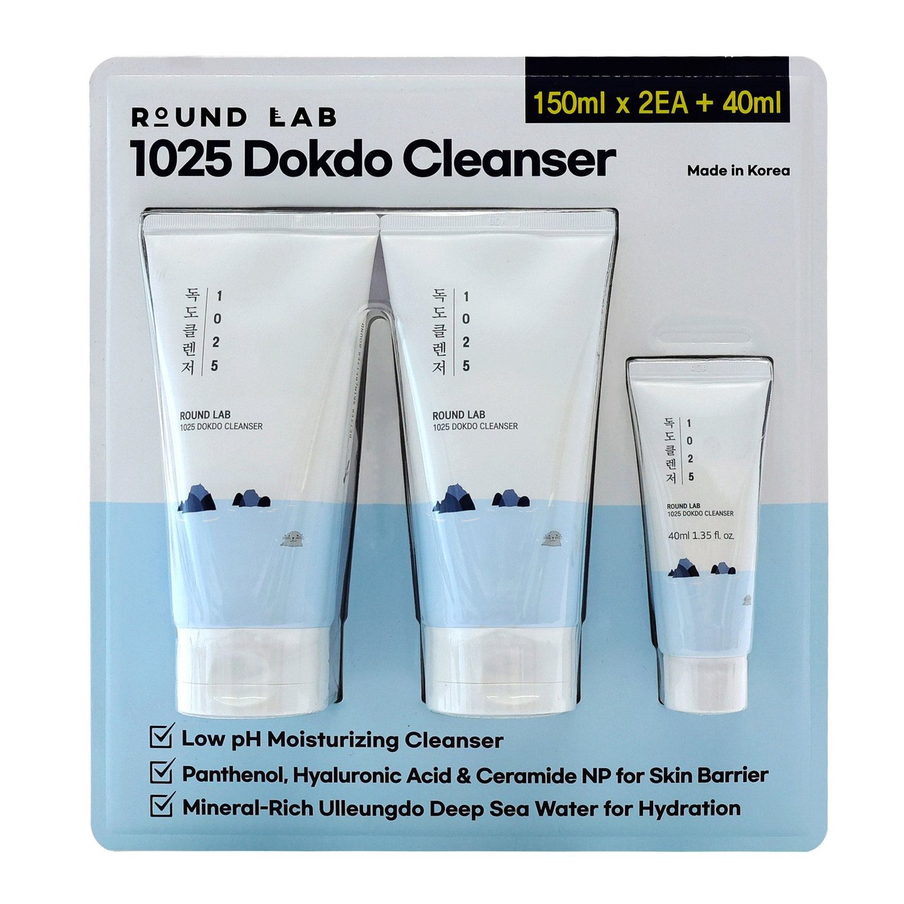 Round Lab 1025 Dokdo Cleanser 2-150 ML & 1-40 ML - Image 1