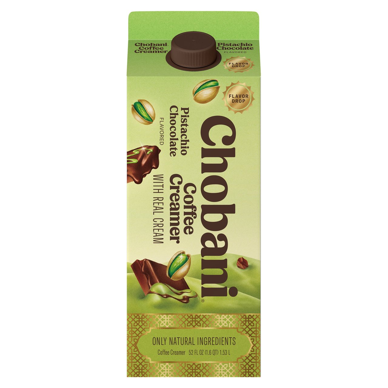 CHOBANI PISTACHIO CHOC CREAMER 52 OUNCE BOTTLE - Image 1