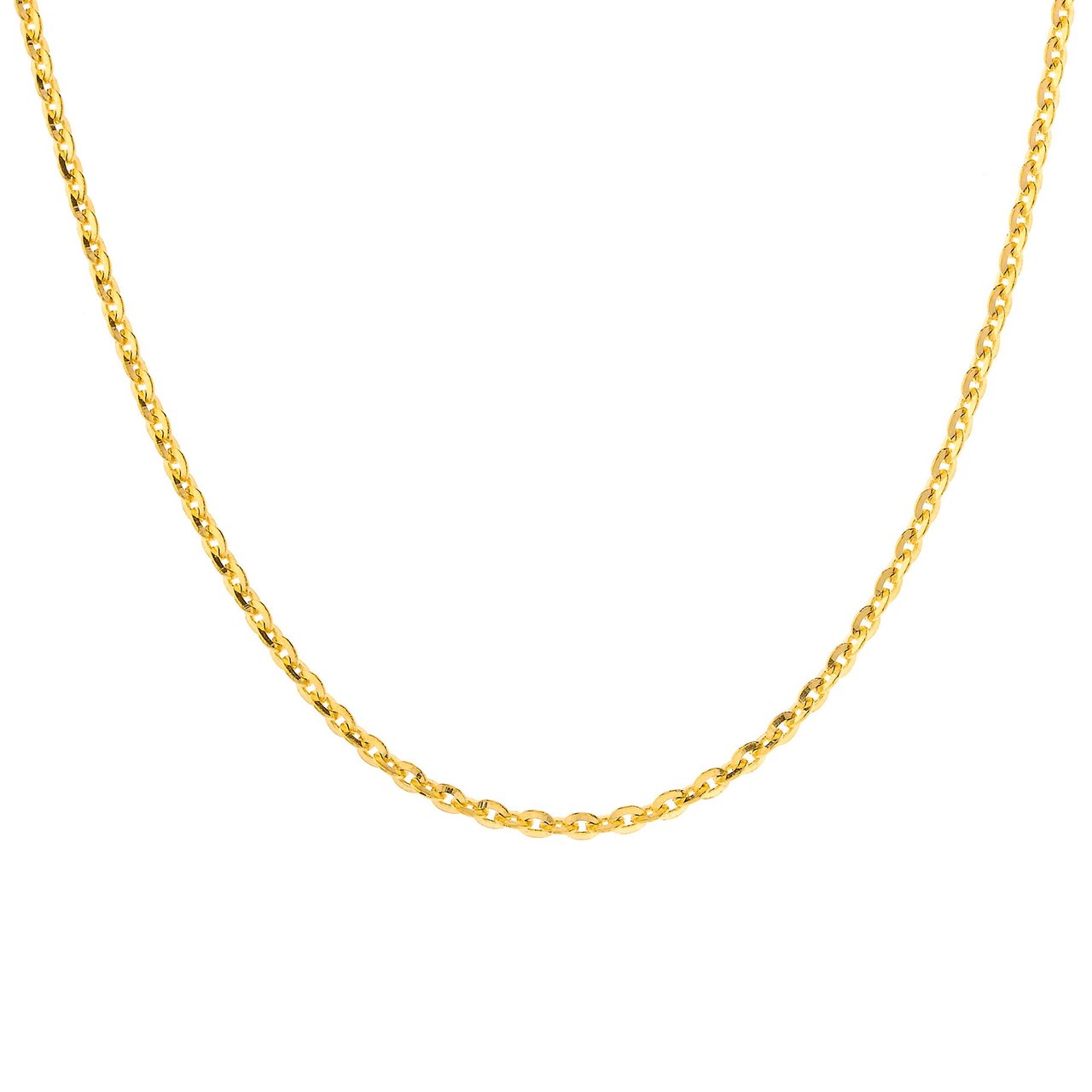 14KT Yellow Gold Rolo 18" Chain Made in Italy - Image 1