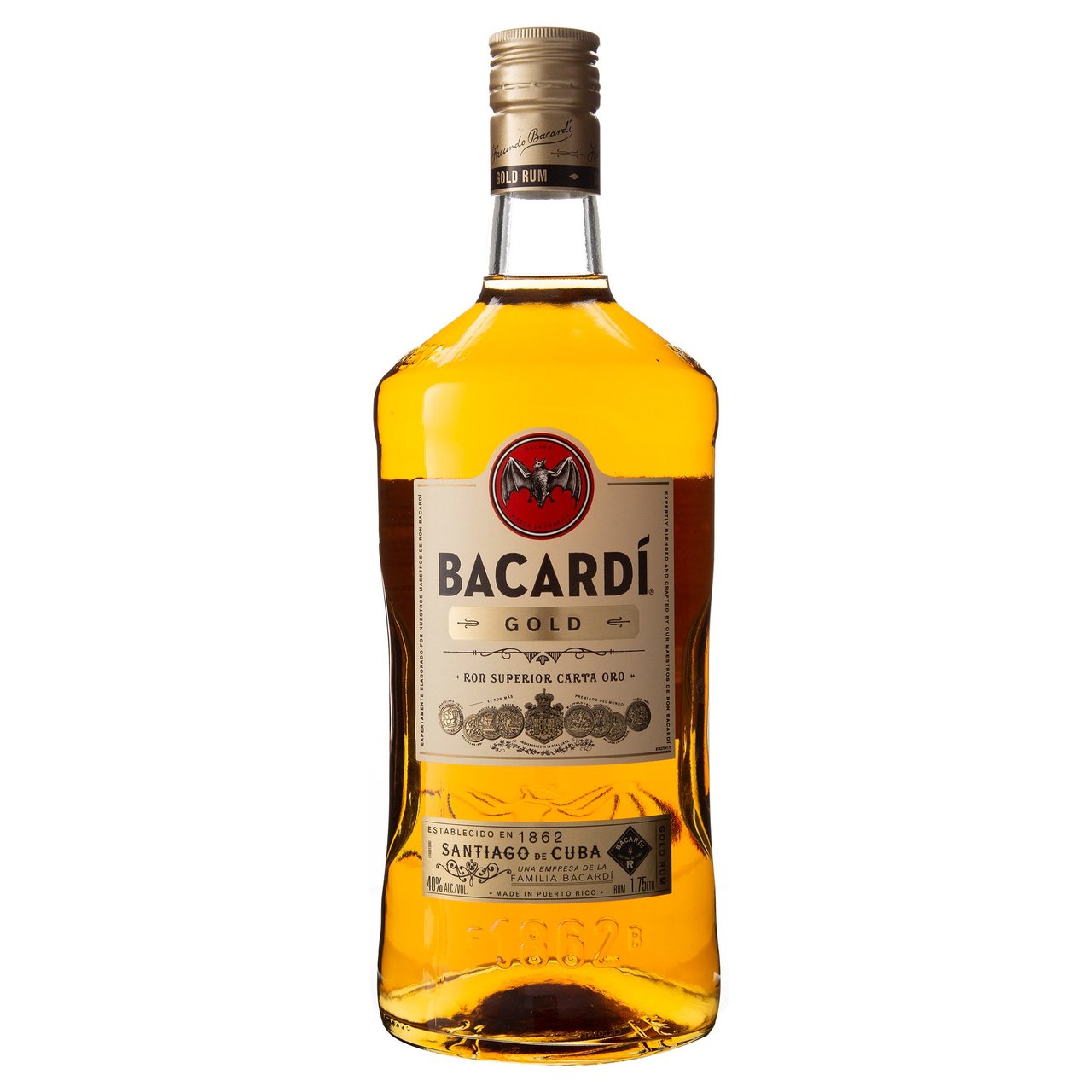 Bacardi Gold Rum Puerto Rico 1.75 L - Image 1