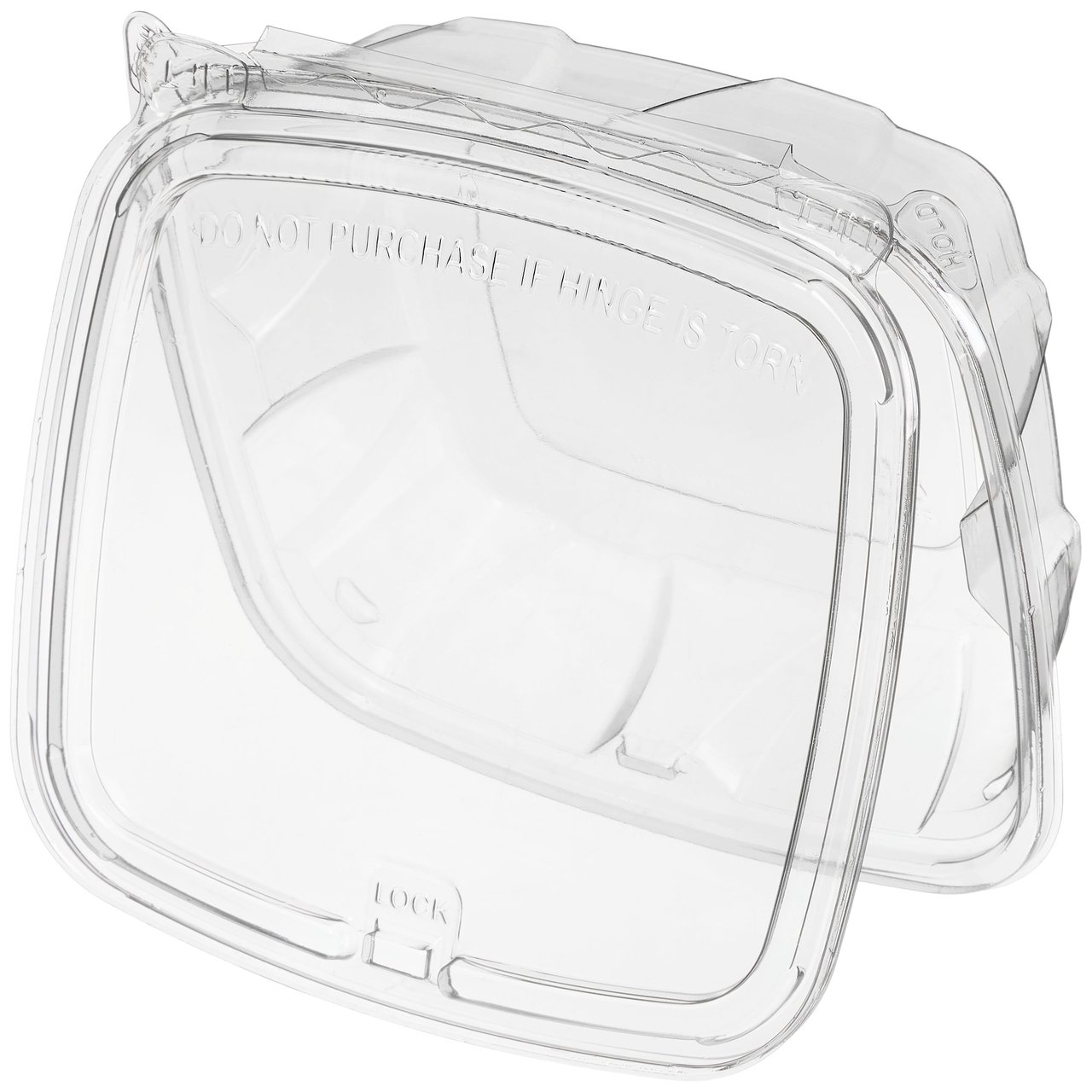 Dart Clear Hinged Flat Lid Container, 200-Count, 24 oz