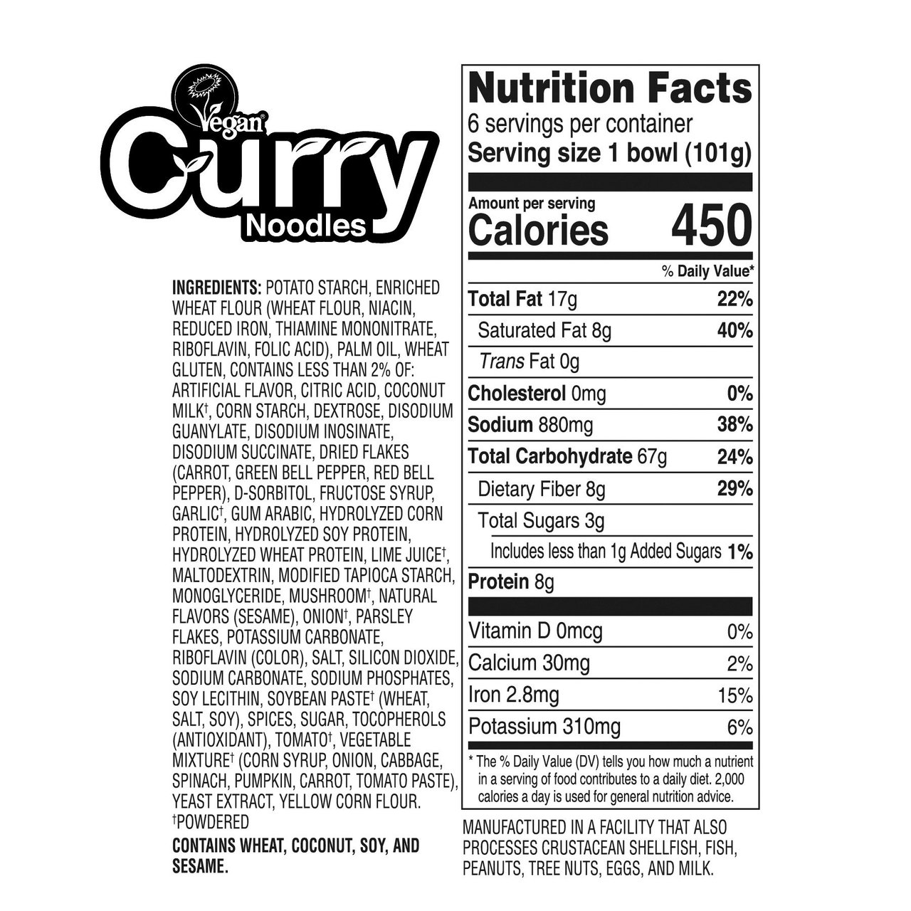 Nongshim Vegan Curry Bowl 6/3.56 oz