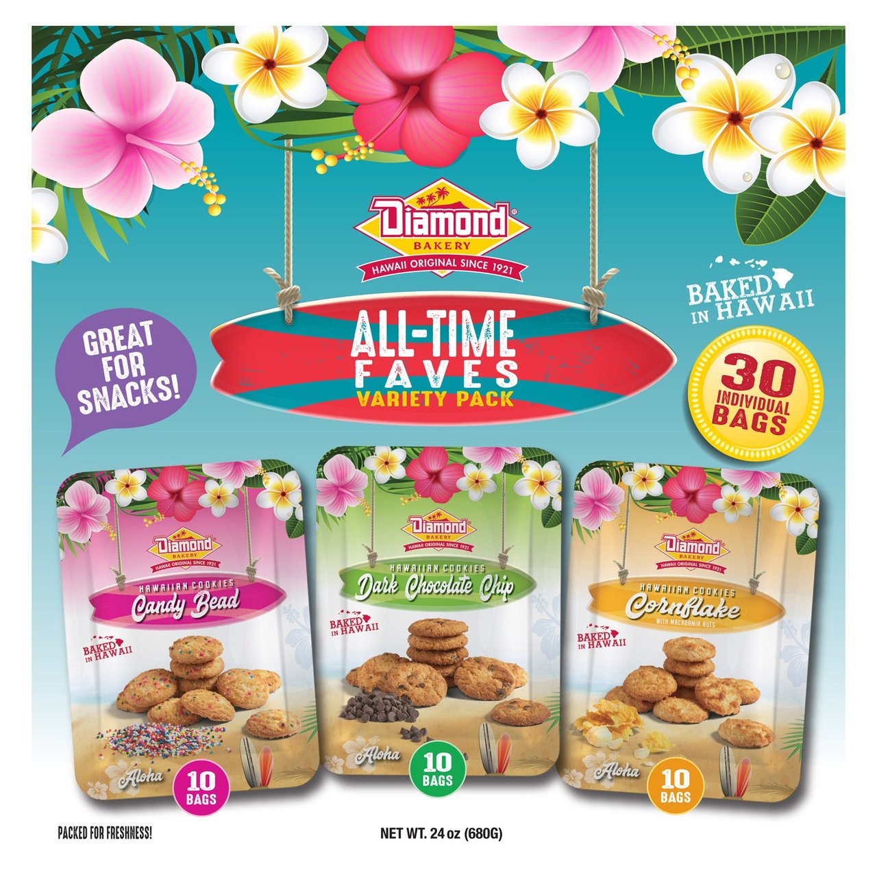Diamond Bakery All Time Faves Variety Pack 30/.8 oz - Image 1