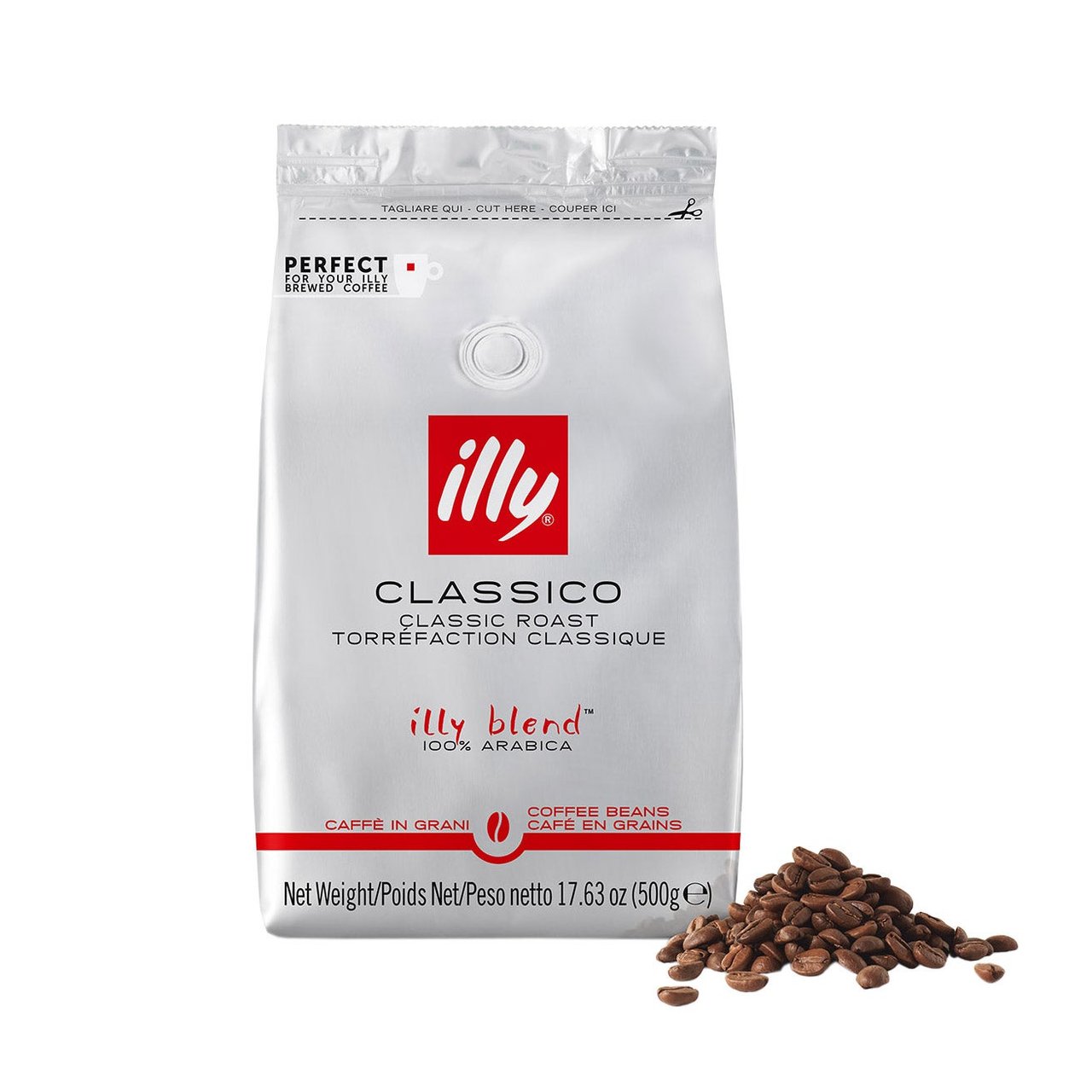 illy Classico Whole Bean Coffee 17.63 oz (1.10 lbs) - Image 1