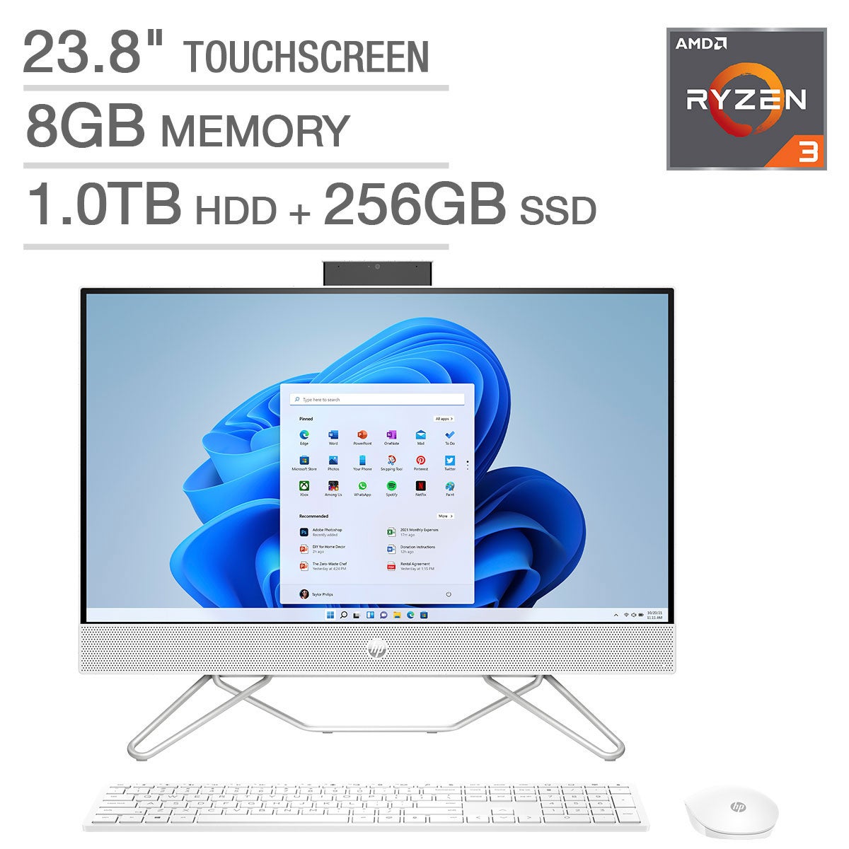 HP 24-CB1217C 23.8" Touchscreen All-in-One - Image 1