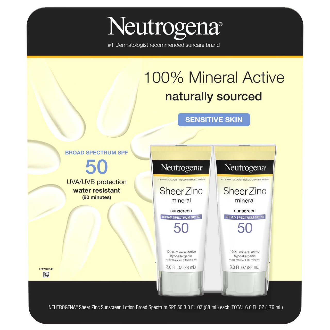 Neutrogena Sheer Zinc Mineral Sunscreen SPF 50, 2/3 oz - Image 1