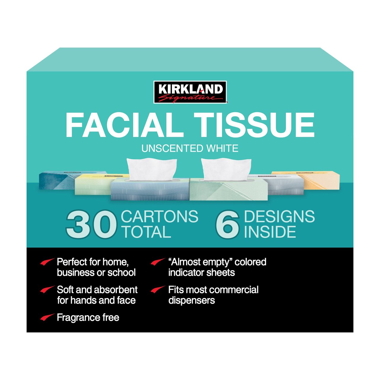 Kirkland Signature Facial Tissue Lodge Pack 30/110ct 2-Ply - Image 1
